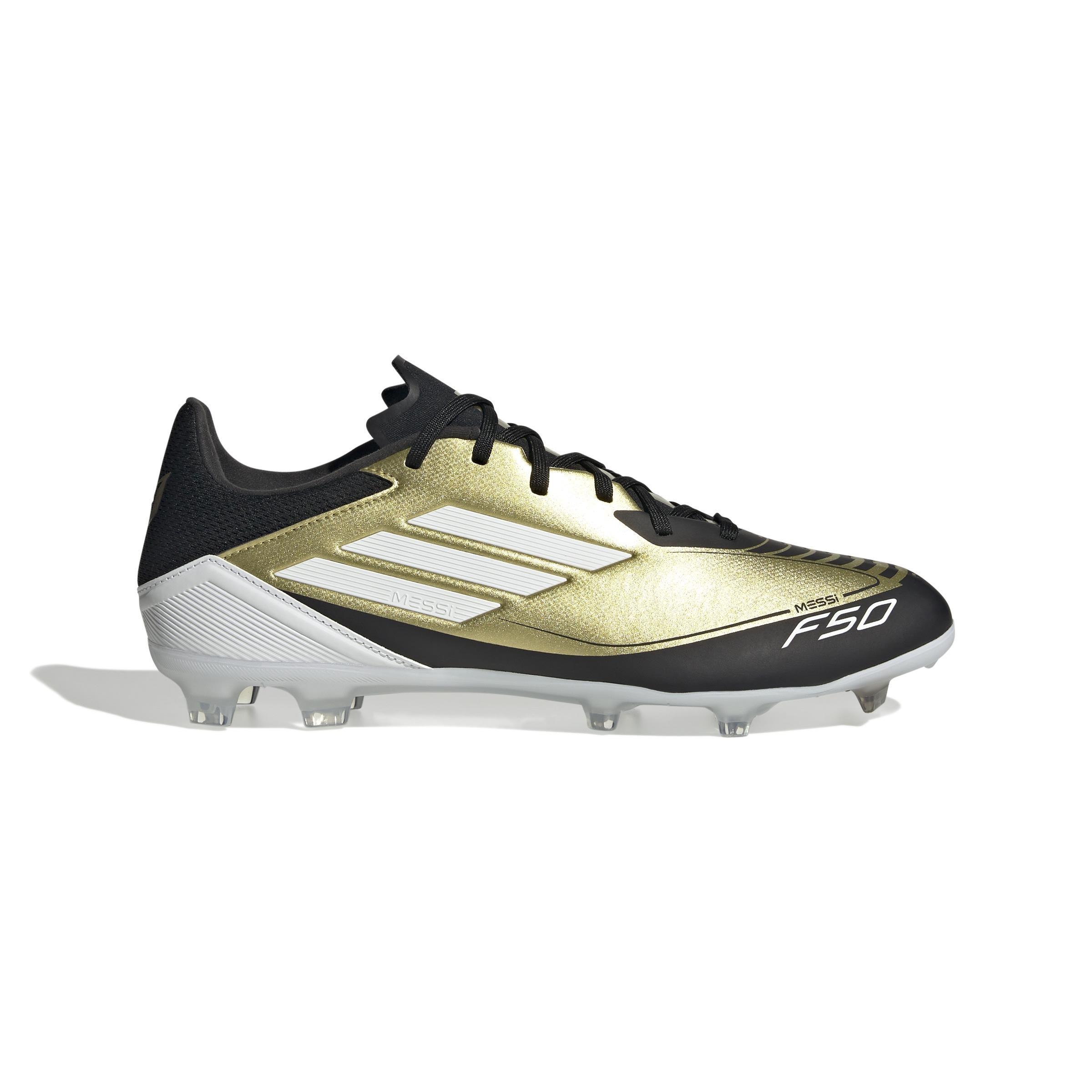 Unisex Messi F50 League Firm/Multi-Ground Boots, Gold, A701_ONE, large image number 0