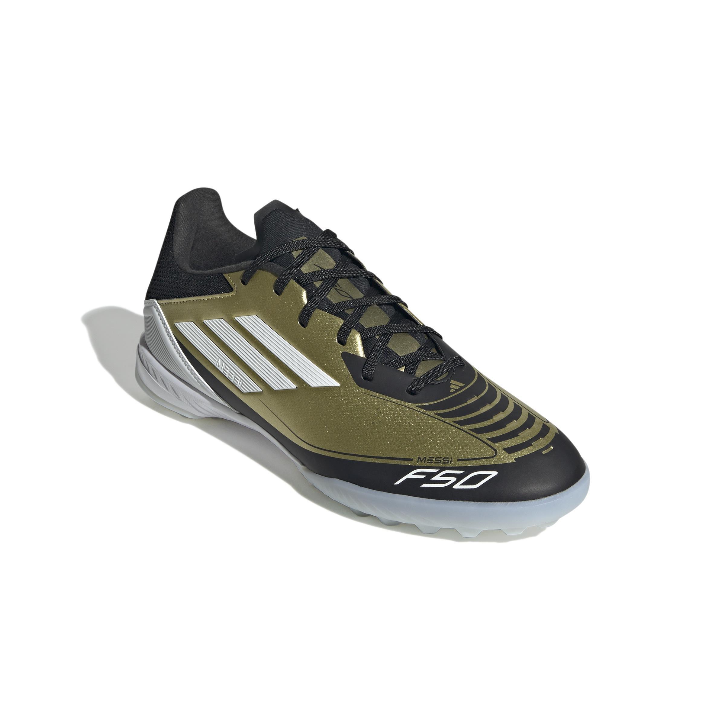 Unisex F50 League Messi Turf Boots, Gold, A701_ONE, large image number 1