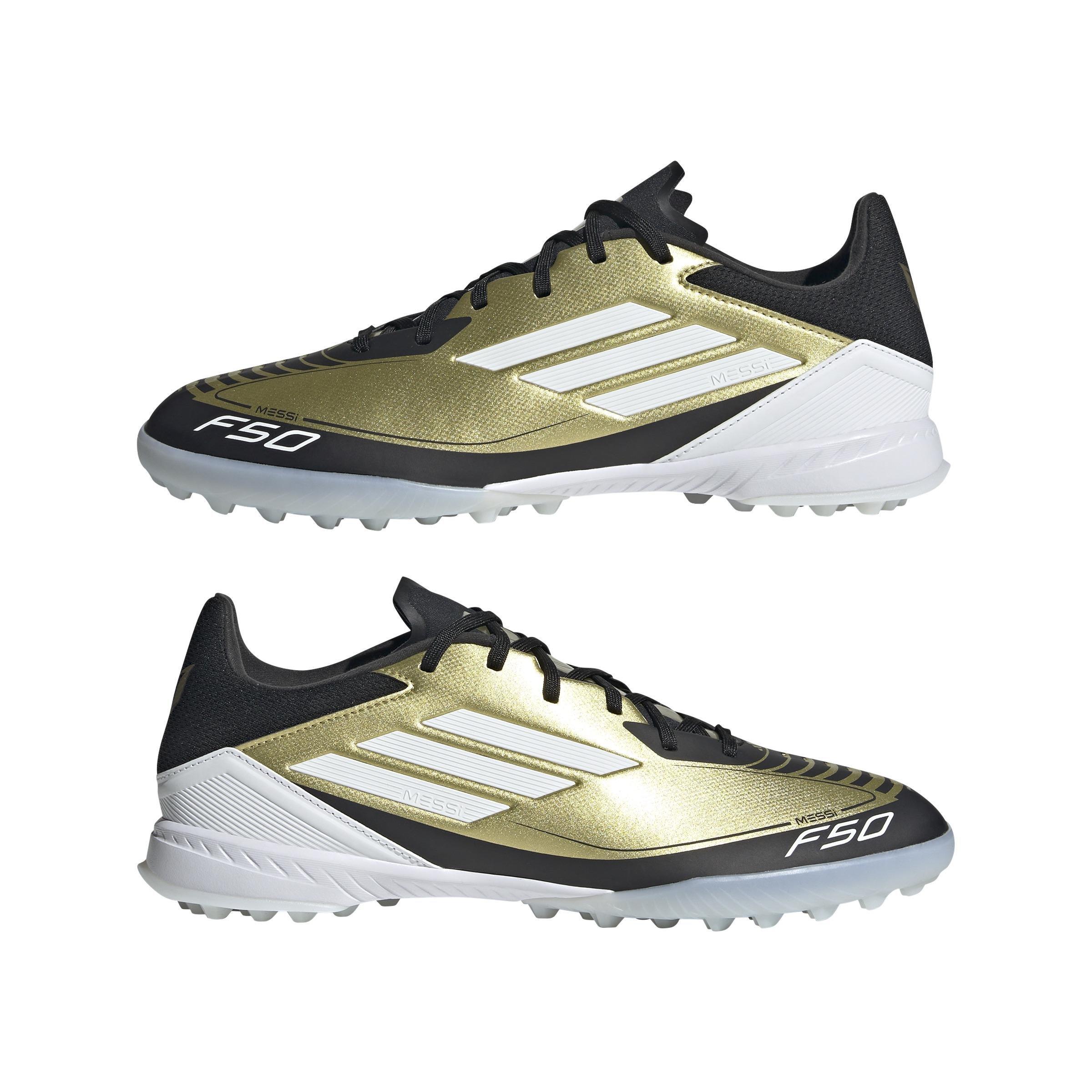 Unisex F50 League Messi Turf Boots, Gold, A701_ONE, large image number 5