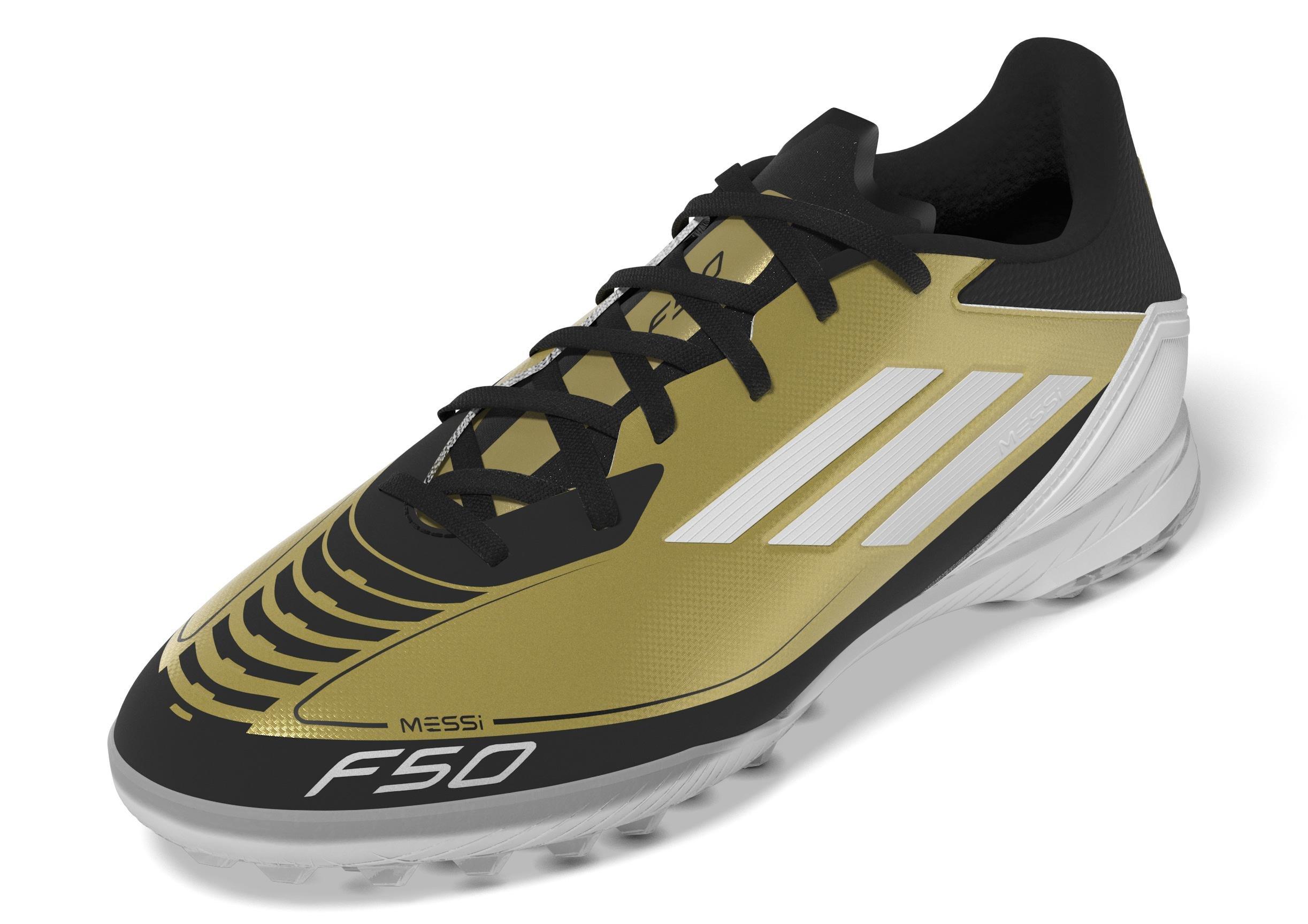 Unisex F50 League Messi Turf Boots, Gold, A701_ONE, large image number 11