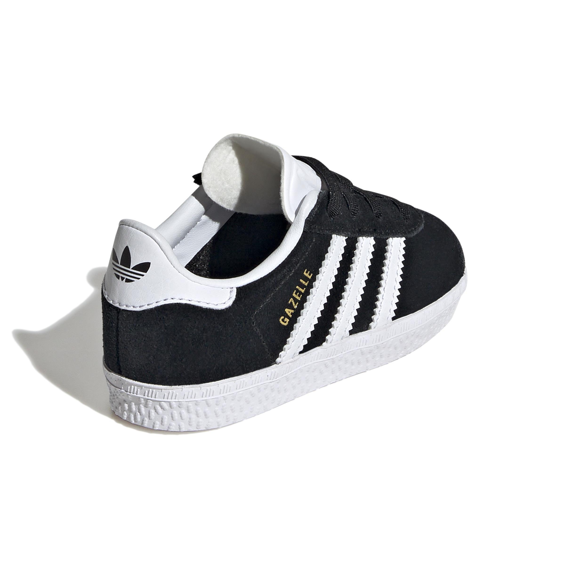 Kids Unisex Gazelle Comfort Closure Elastic Laces Shoes Kids, Black, A701_ONE, large image number 3