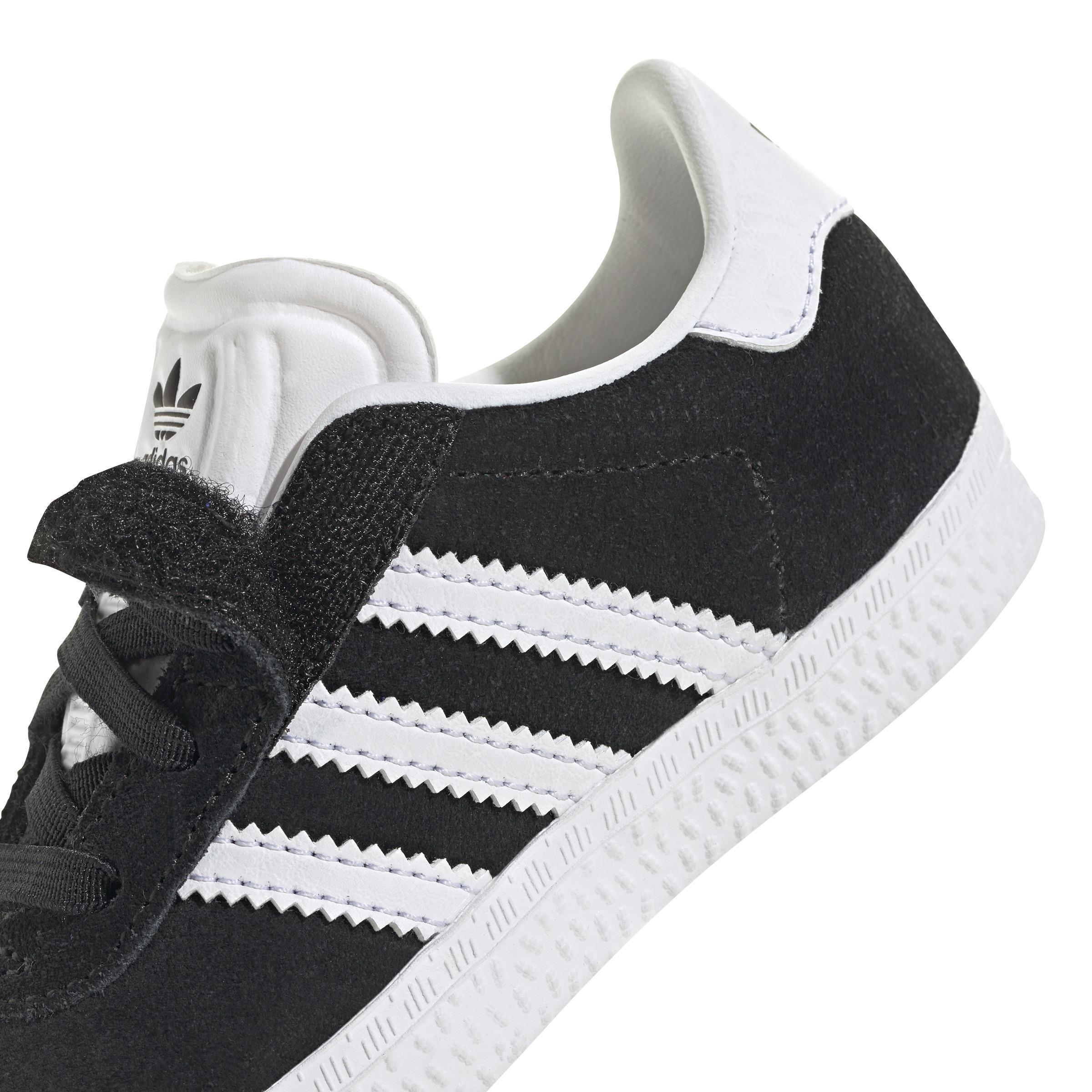 Unisex Kids Gazelle Comfort Closure Elastic Laces Shoes, Black, , large image number 4