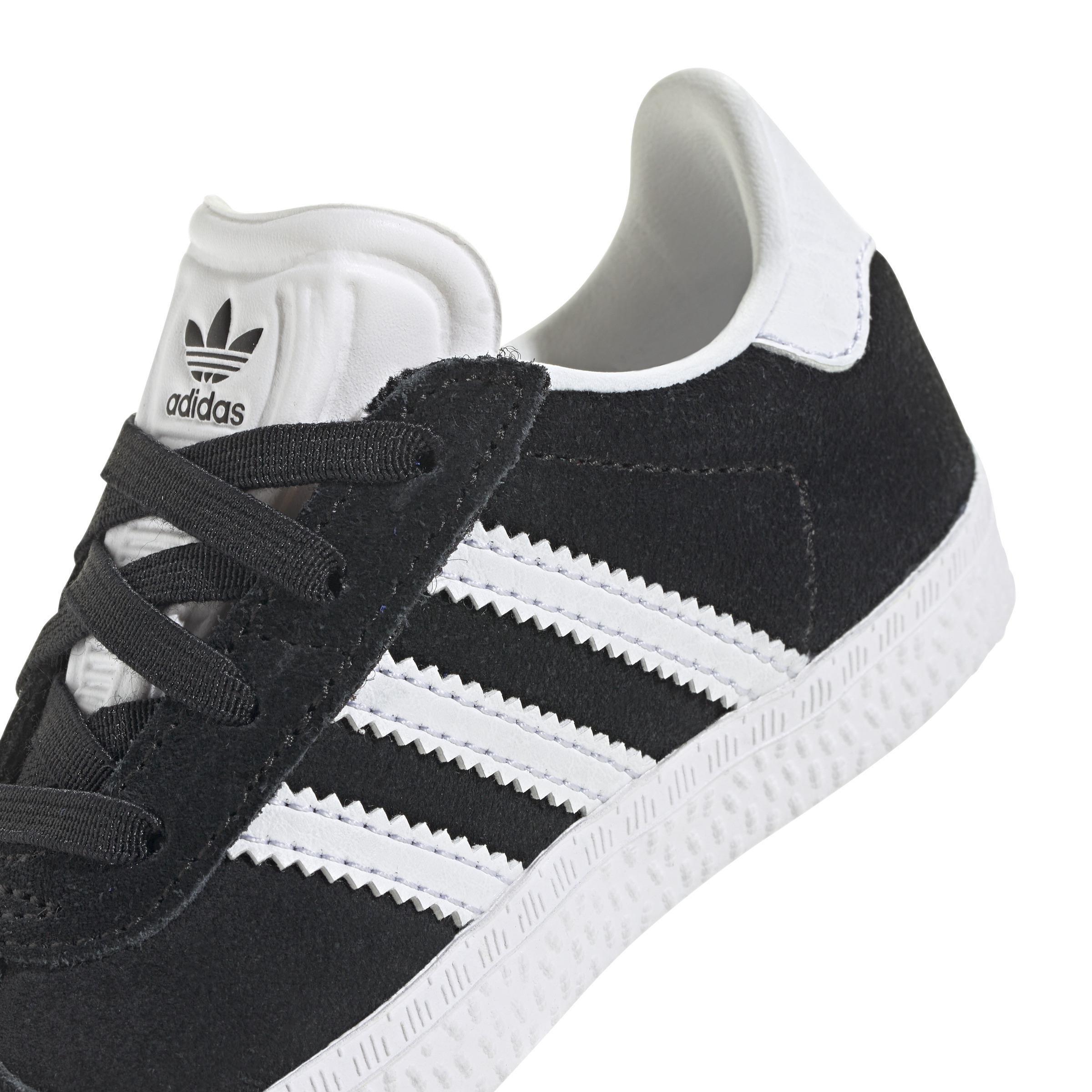 Unisex Kids Gazelle Comfort Closure Elastic Laces Shoes, Black, A701_ONE, large image number 6