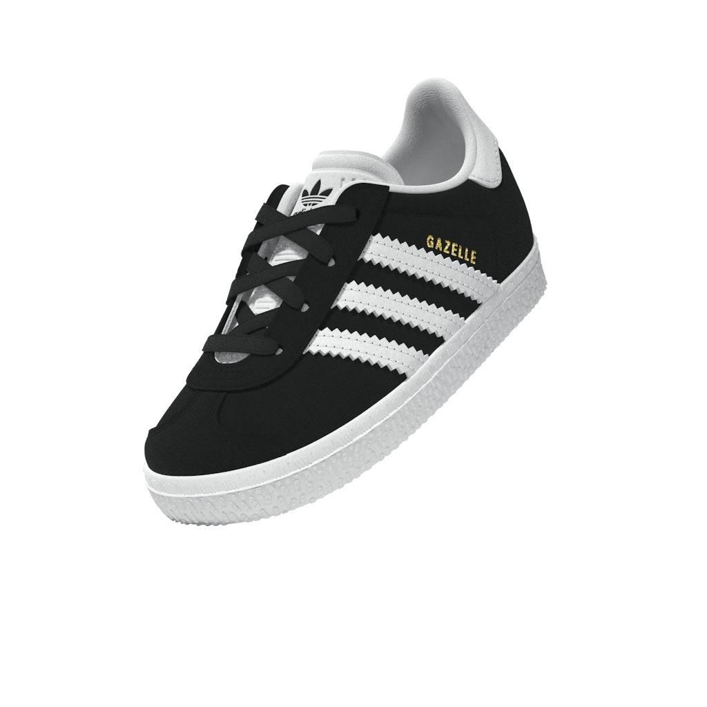 Unisex Kids Gazelle Comfort Closure Elastic Laces Shoes, Black, A701_ONE, large image number 7