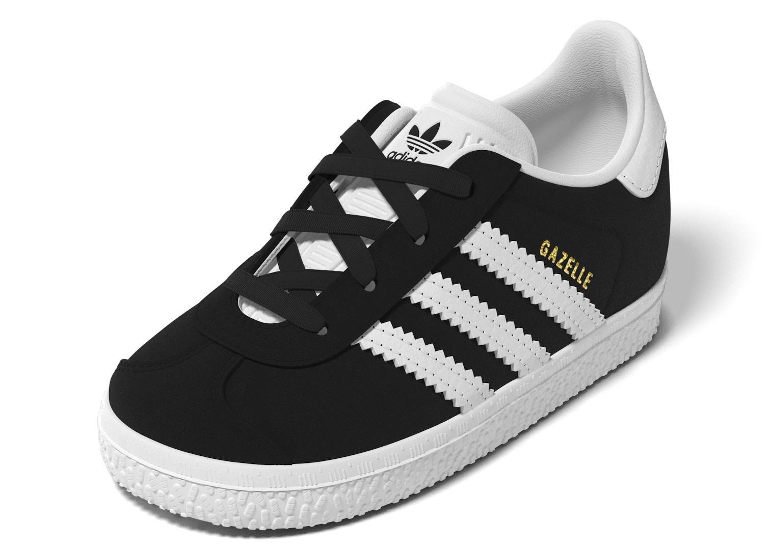 Unisex Kids Gazelle Comfort Closure Elastic Laces Shoes, Black, A701_ONE, large image number 9