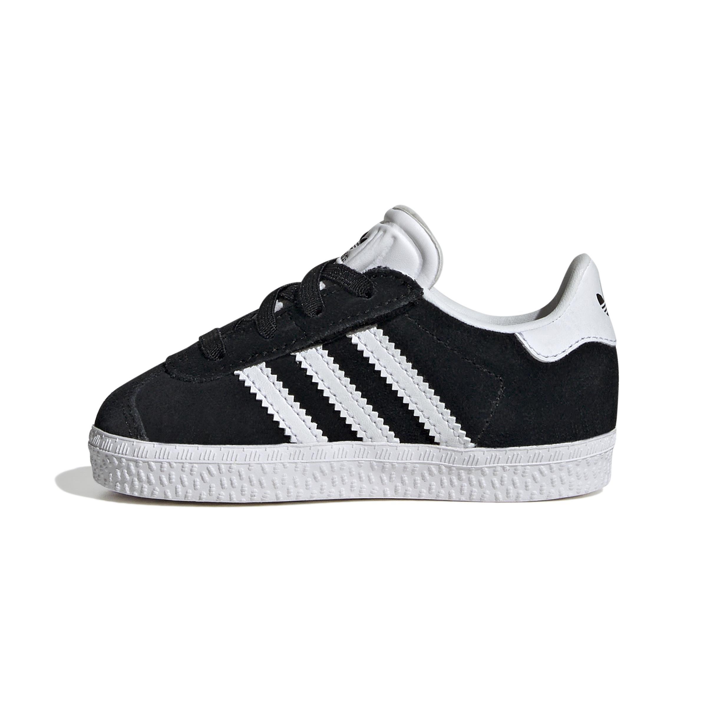 Unisex Kids Gazelle Comfort Closure Elastic Laces Shoes, Black, A701_ONE, large image number 10