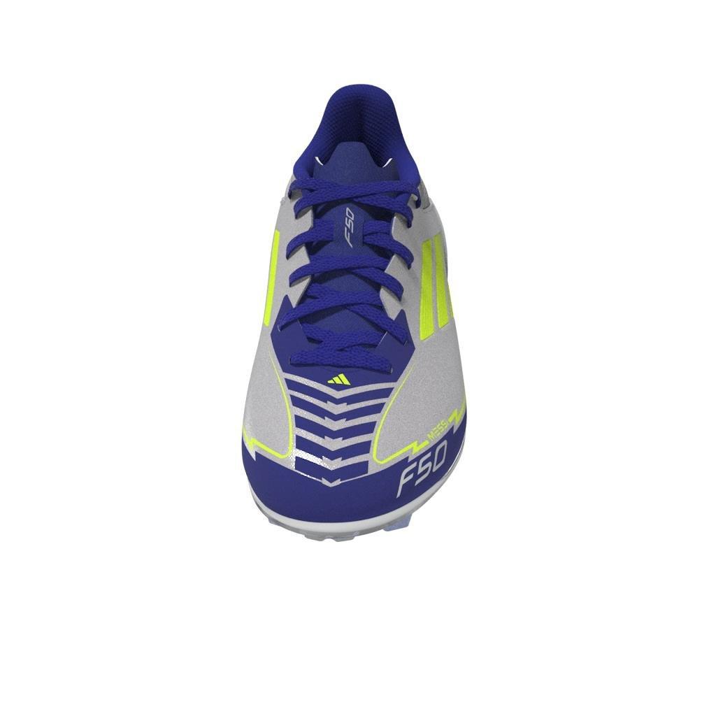 Unisex Kids F50 League Messi Firm/Multi-Ground Boots, Grey, , large image number 4