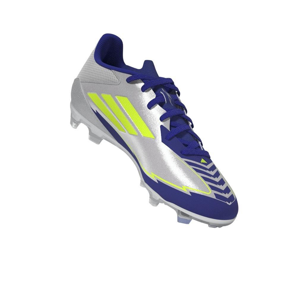 Unisex Kids F50 League Messi Firm/Multi-Ground Boots, Grey, , large image number 7