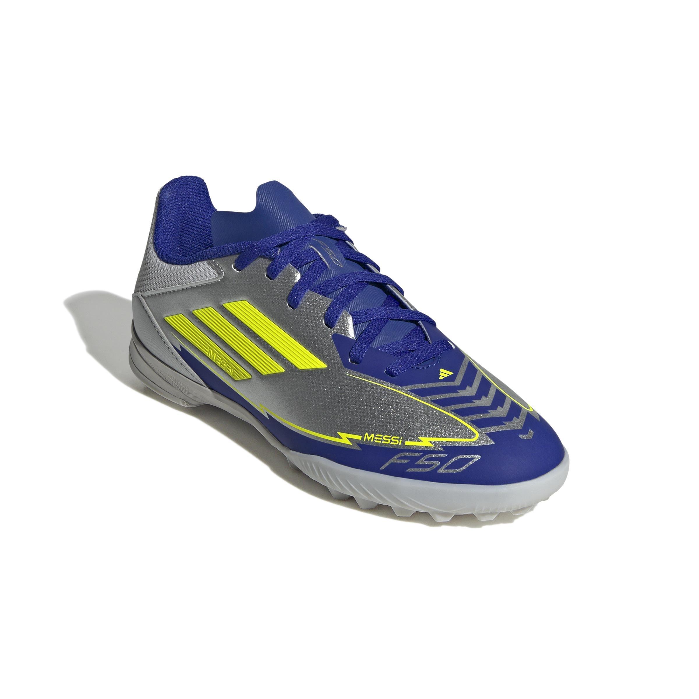 Unisex Kids F50 League Messi Turf Boots, Grey, , large image number 2