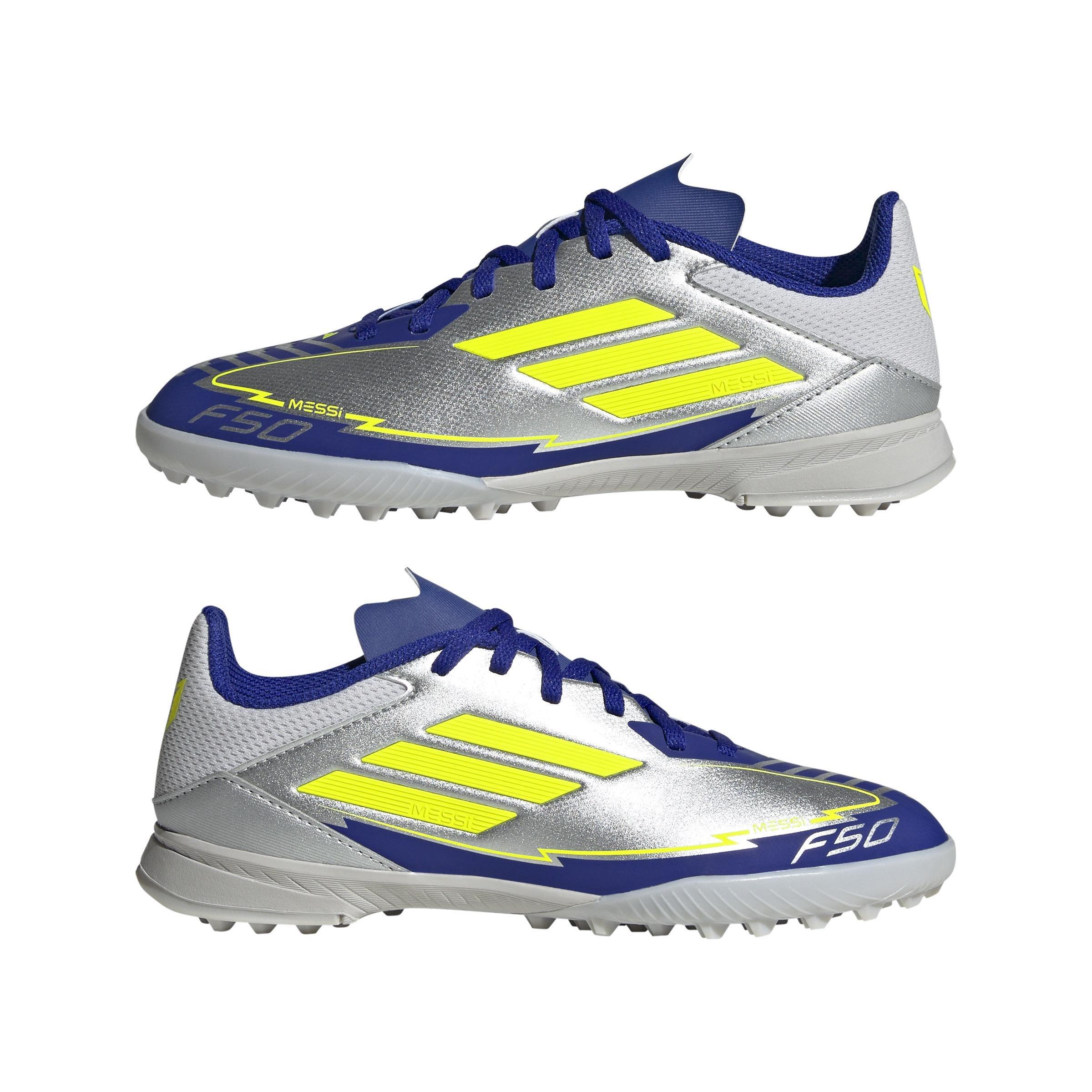 Unisex Kids F50 League Messi Turf Boots, Grey, , large image number 8