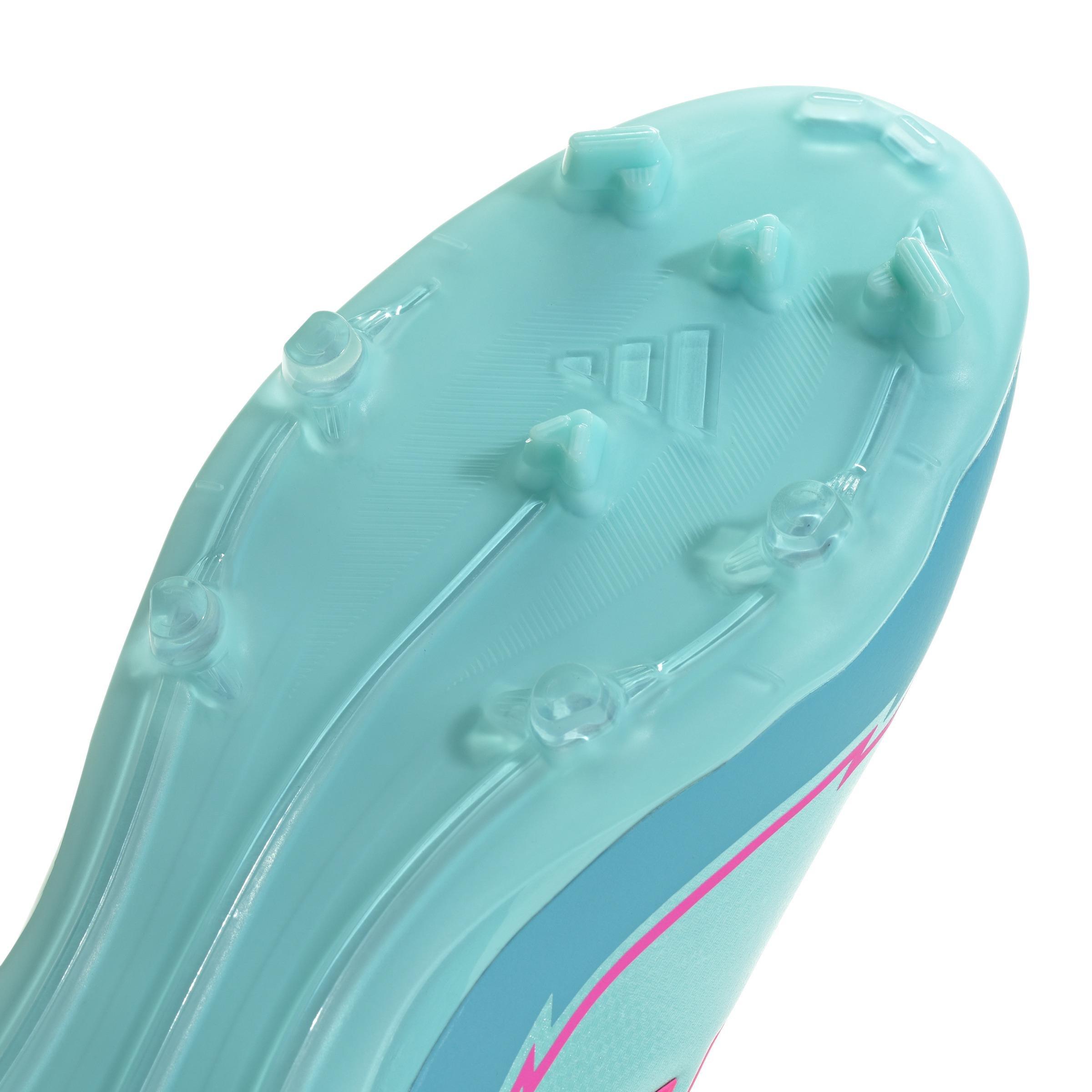 Unisex Kids F50 League Messi Firm/Multi-Ground Boots, Turquoise, , large image number 4