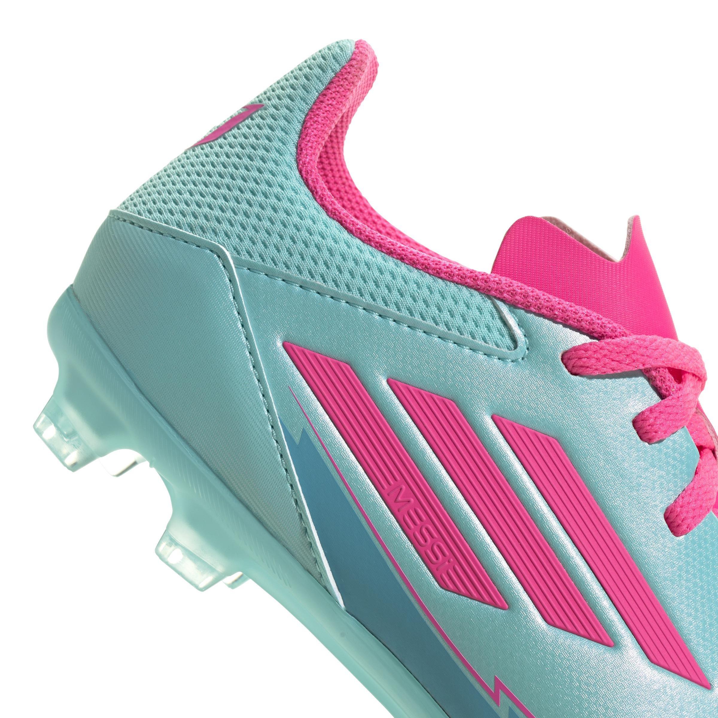 Unisex Kids F50 League Messi Firm/Multi-Ground Boots, Turquoise, A701_ONE, large image number 5