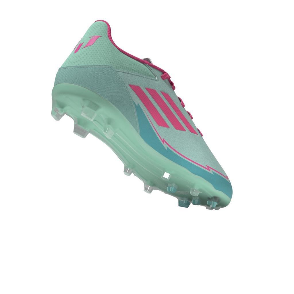 Unisex Kids F50 League Messi Firm/Multi-Ground Boots, Turquoise, A701_ONE, large image number 11