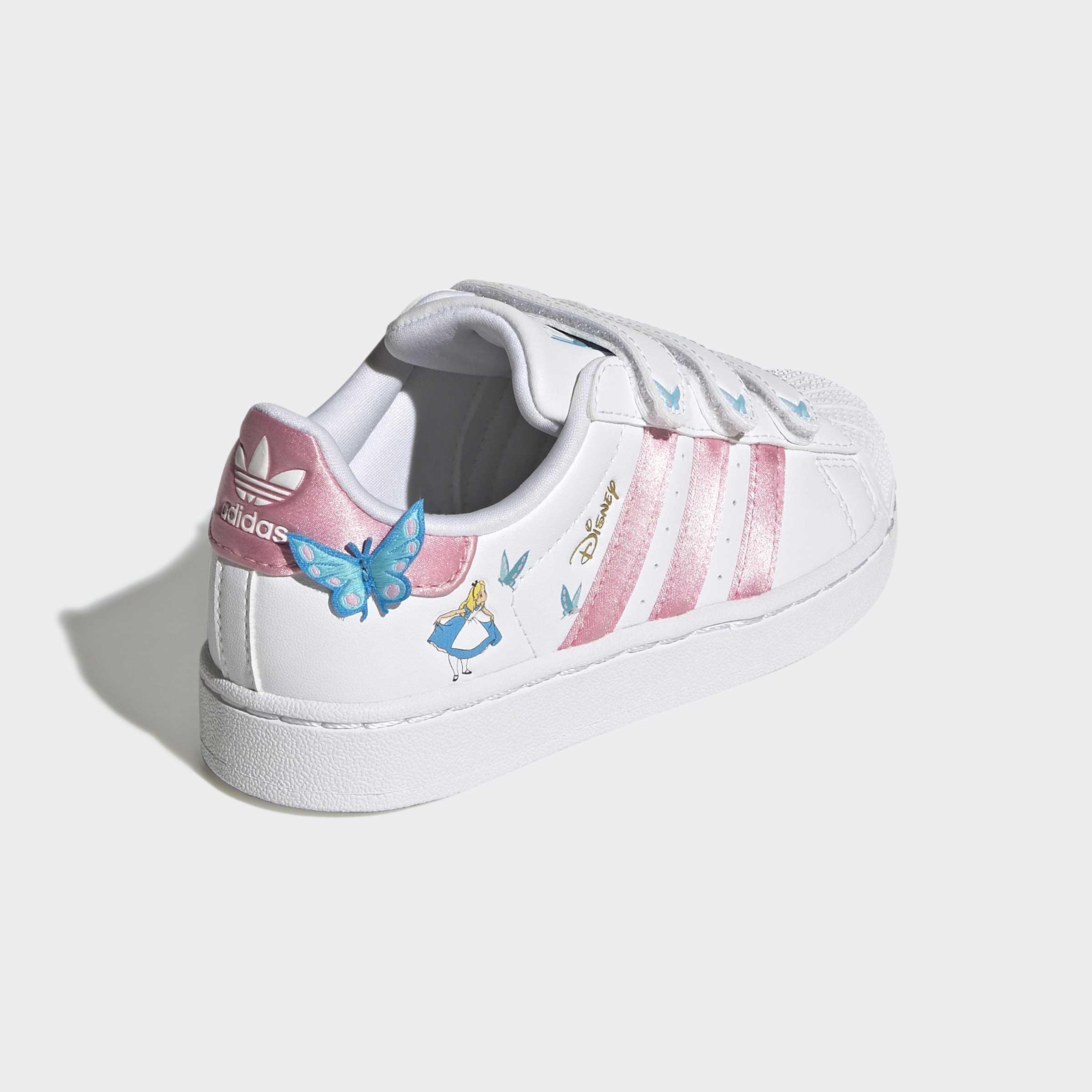 Kids Unisex Adidas Disney Superstar II Comfort Closure Shoes, White, A701_ONE, large image number 3