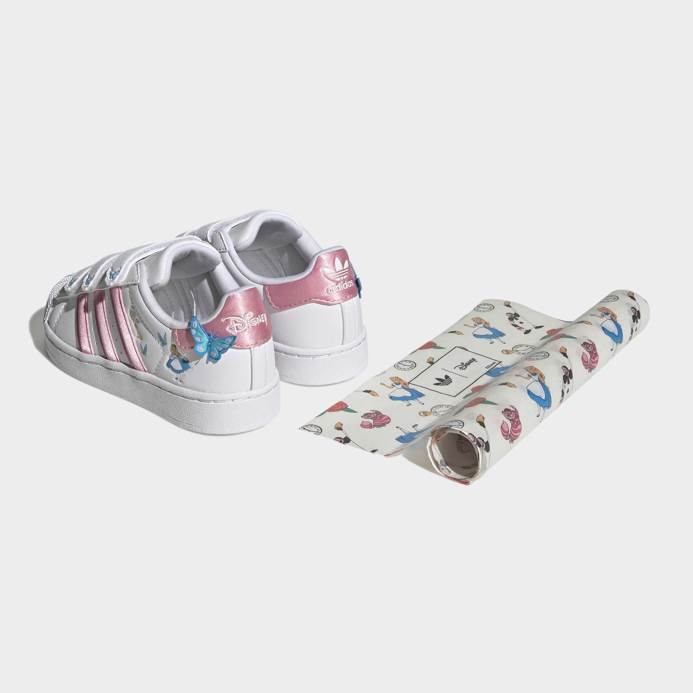 Kids Unisex Adidas Disney Superstar II Comfort Closure Shoes, White, A701_ONE, large image number 6