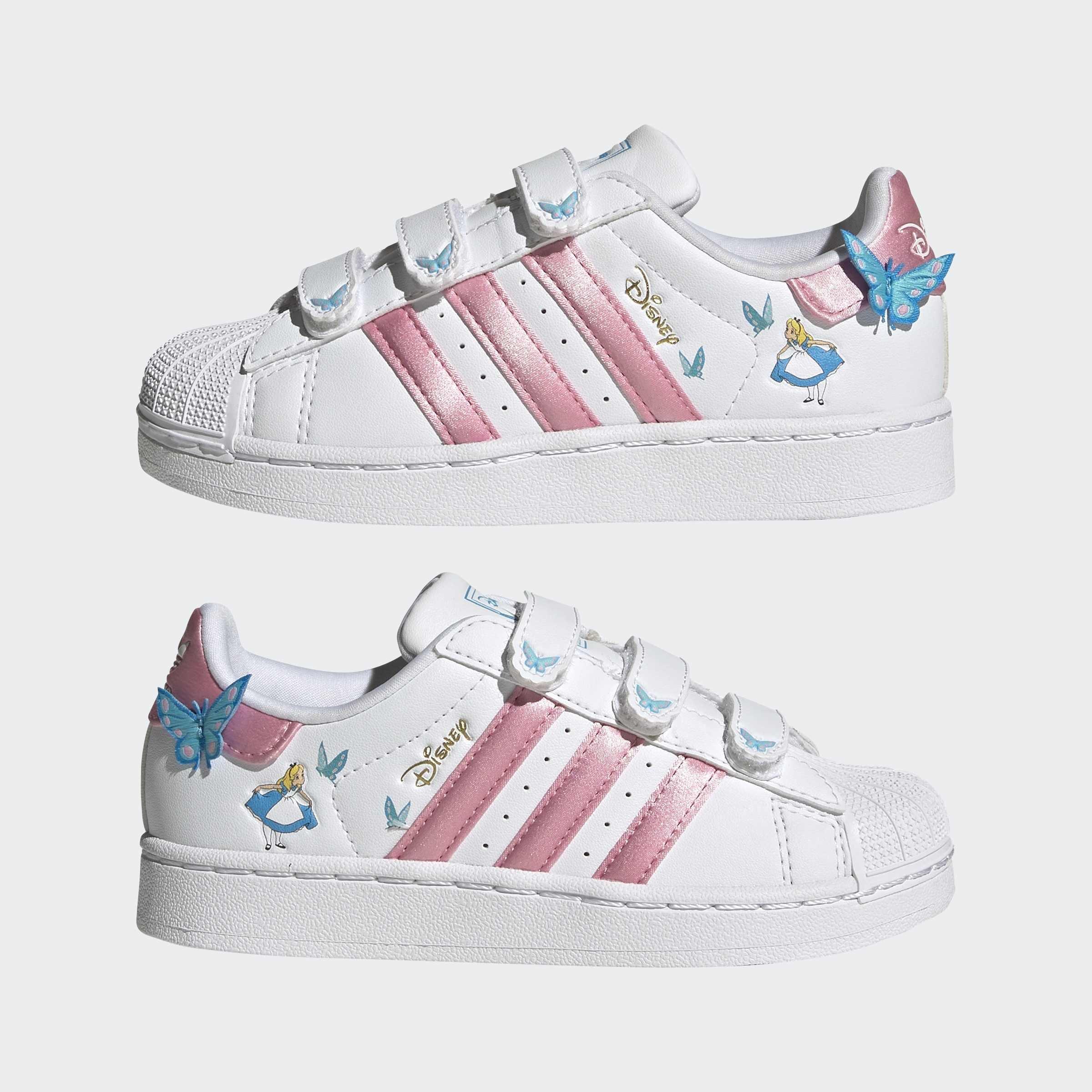 Kids Unisex Adidas Disney Superstar II Comfort Closure Shoes, White, A701_ONE, large image number 8