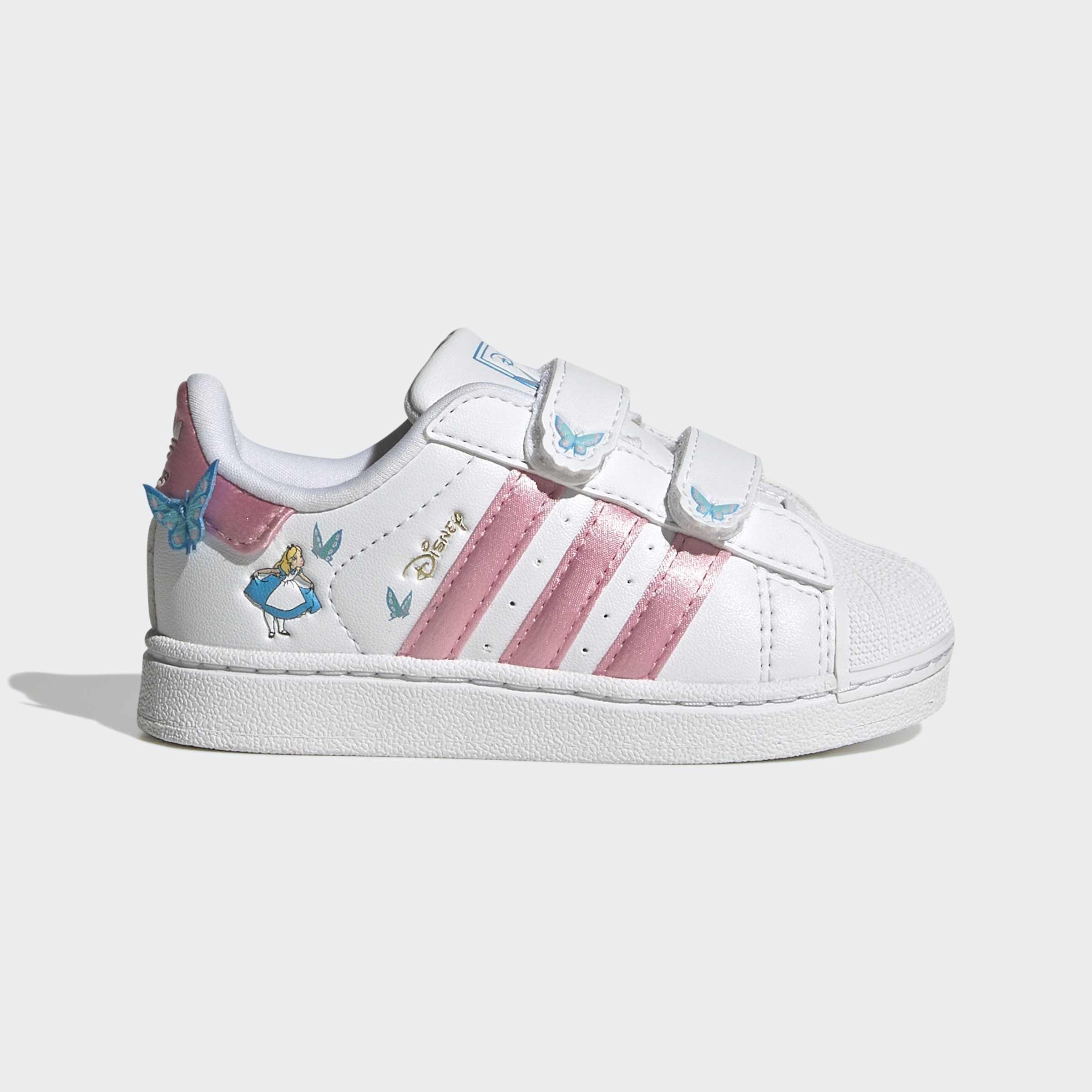 Kids Unisex Adidas Disney Superstar Ii Comfort Closure Shoes, White