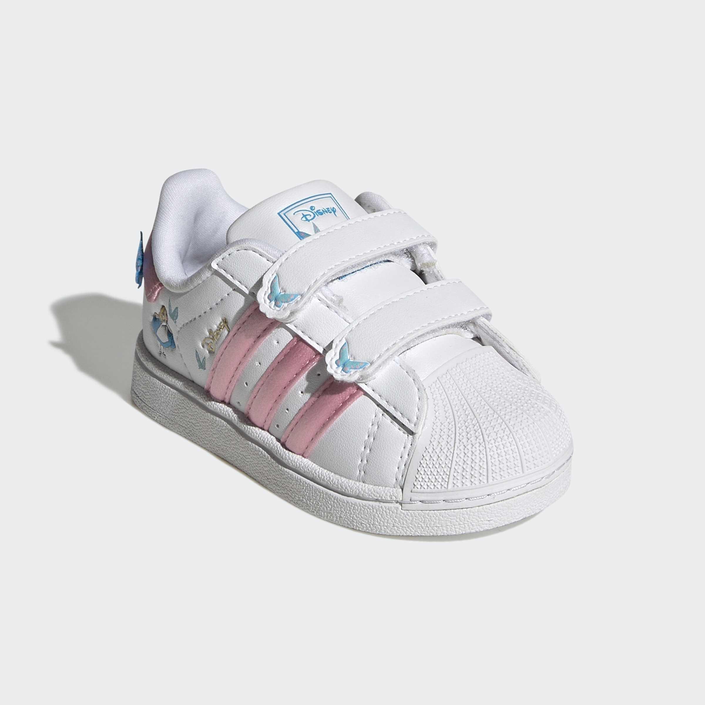Kids Unisex Adidas Disney Superstar Ii Comfort Closure Shoes, White, A701_ONE, large image number 2