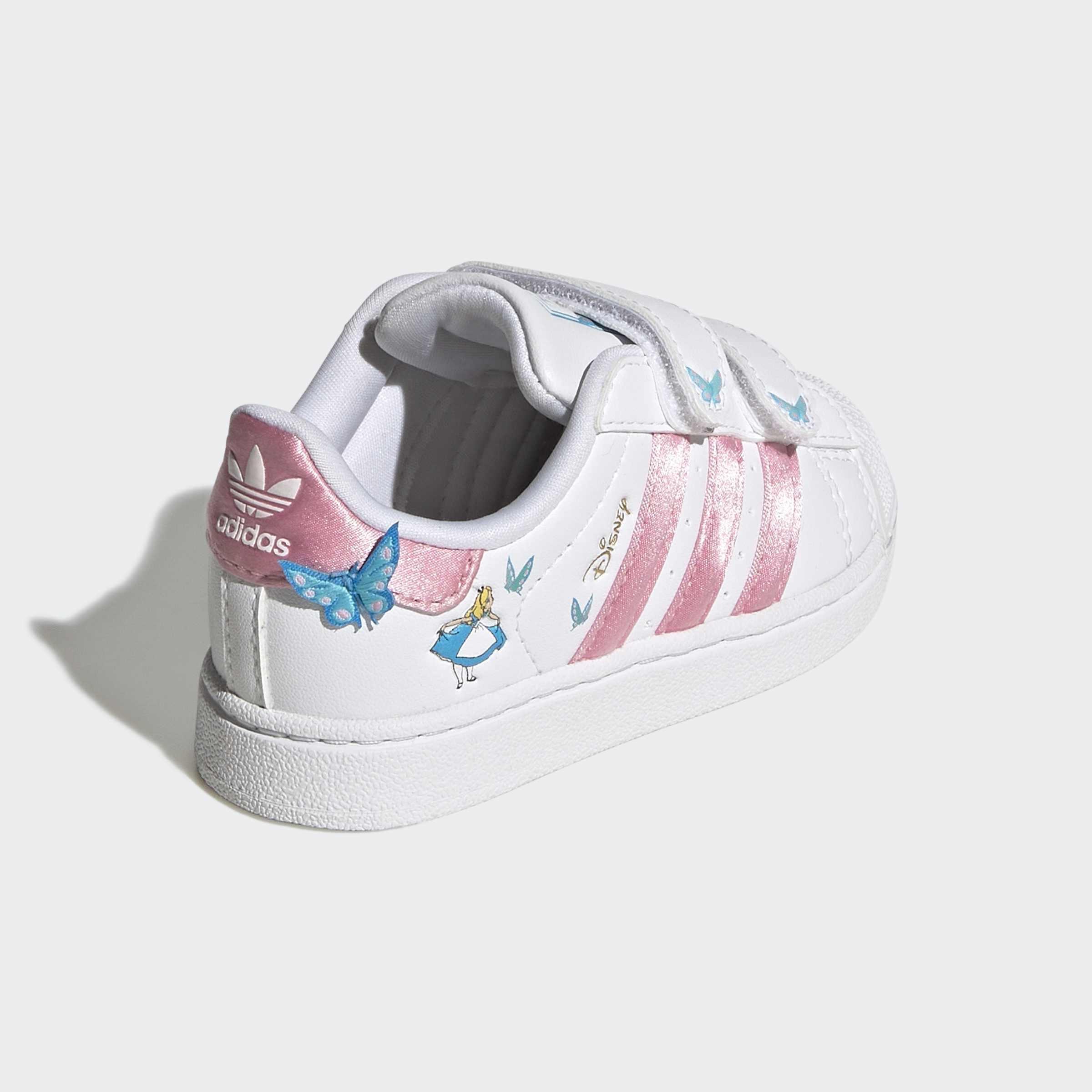 Kids Unisex Adidas Disney Superstar Ii Comfort Closure Shoes, White, A701_ONE, large image number 3