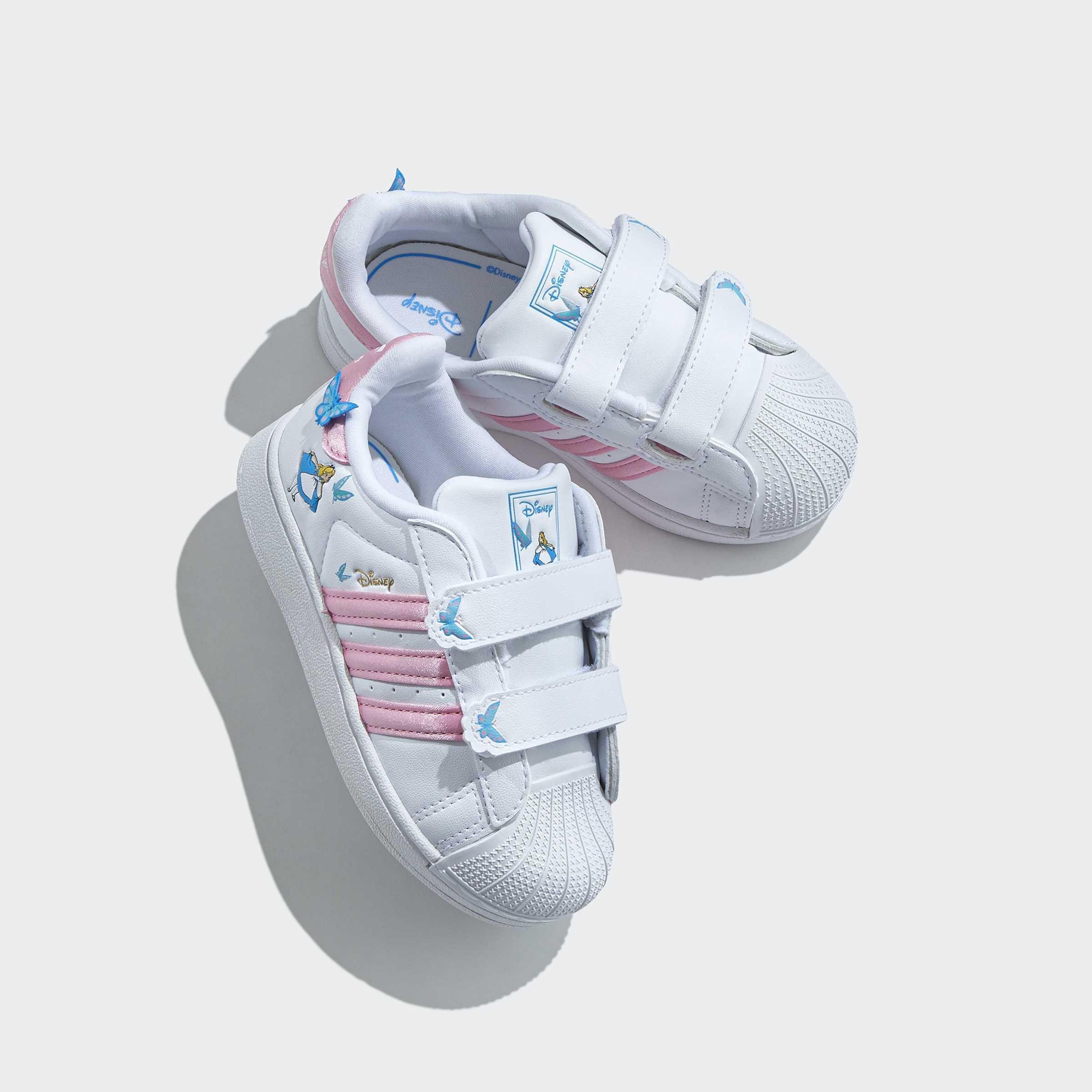 Kids Unisex Adidas Disney Superstar Ii Comfort Closure Shoes, White, A701_ONE, large image number 10