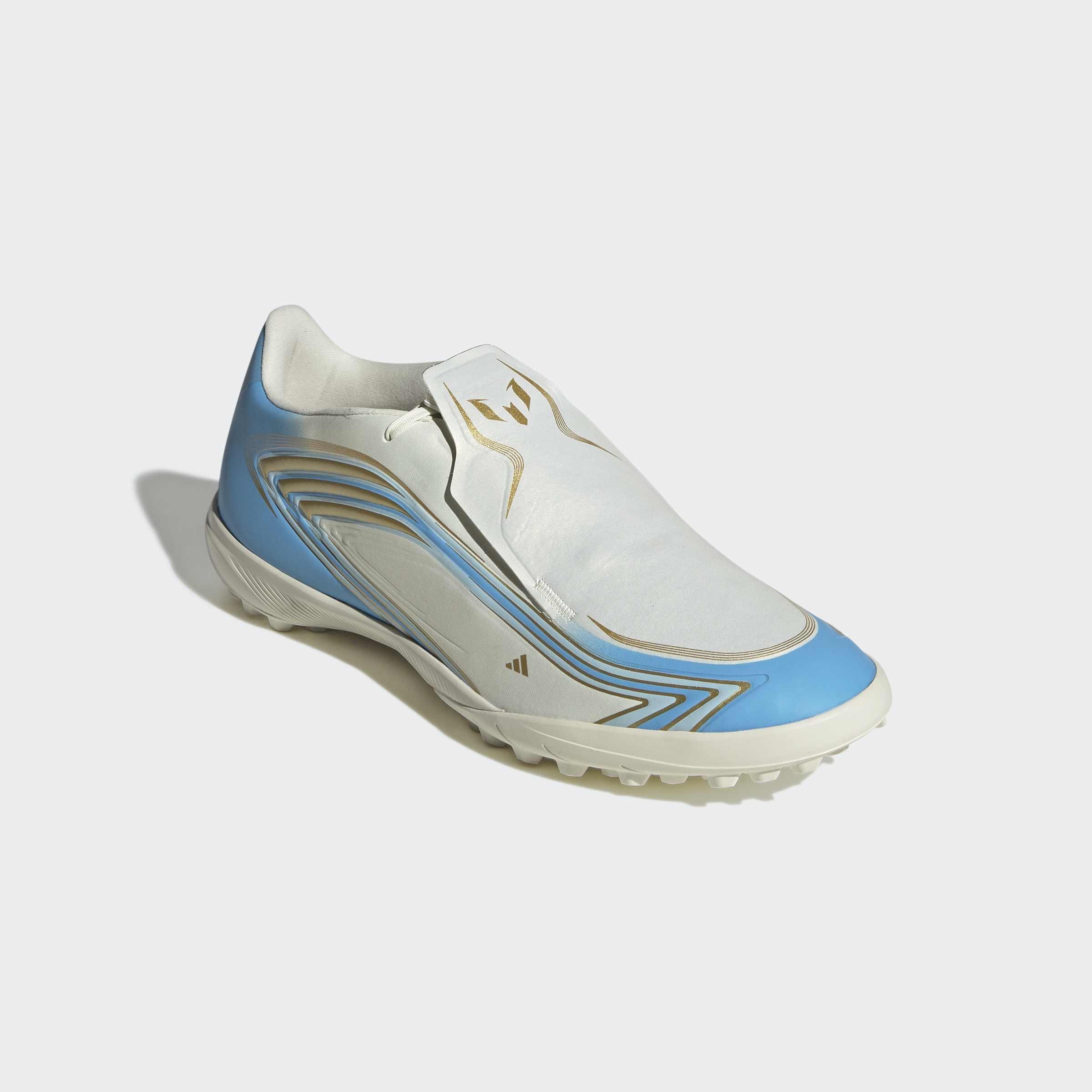Unisex F50 Messi League Turf Football Shoes, Beige, A701_ONE, medium