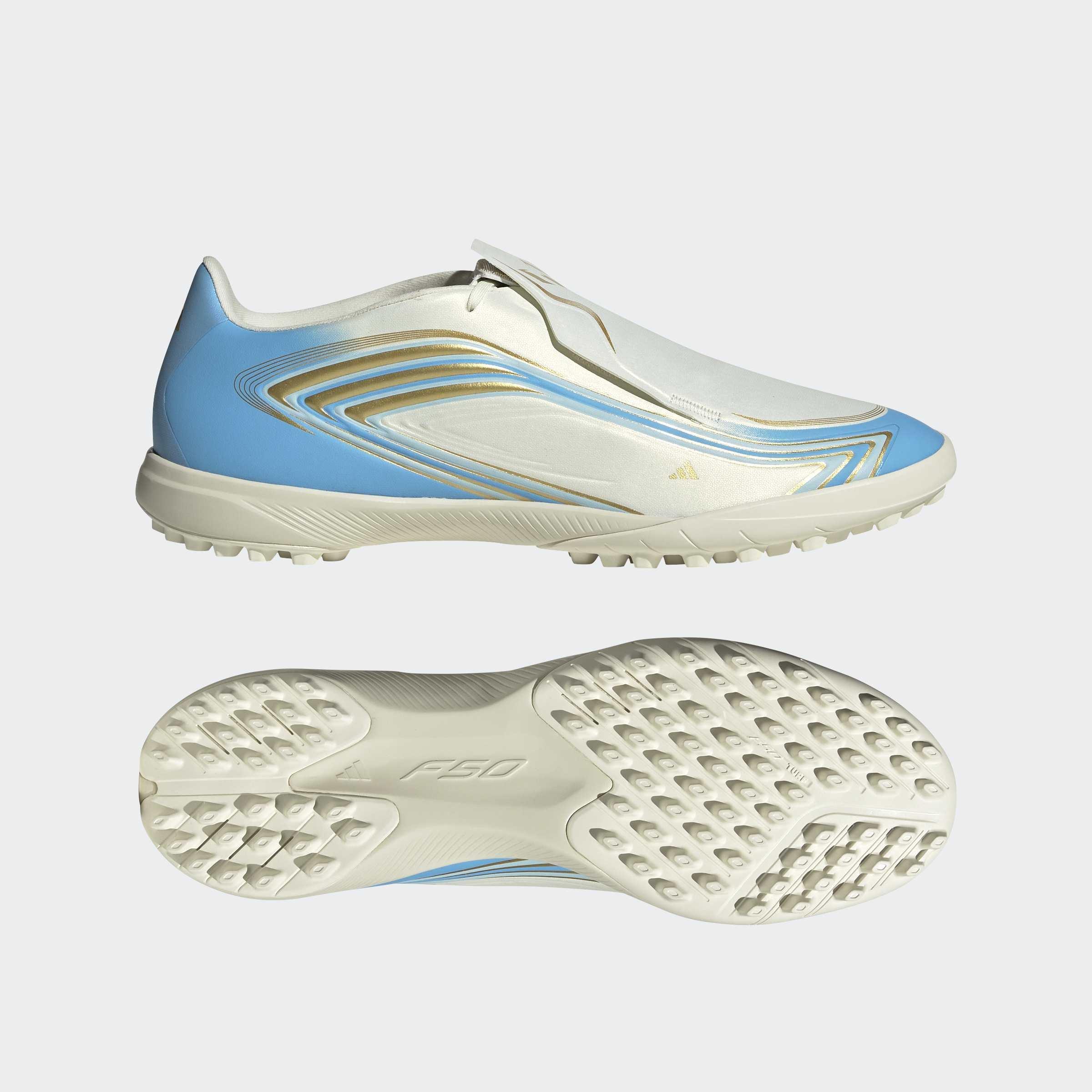 Unisex F50 Messi League Turf Football Shoes, Beige, A701_ONE, large image number 7
