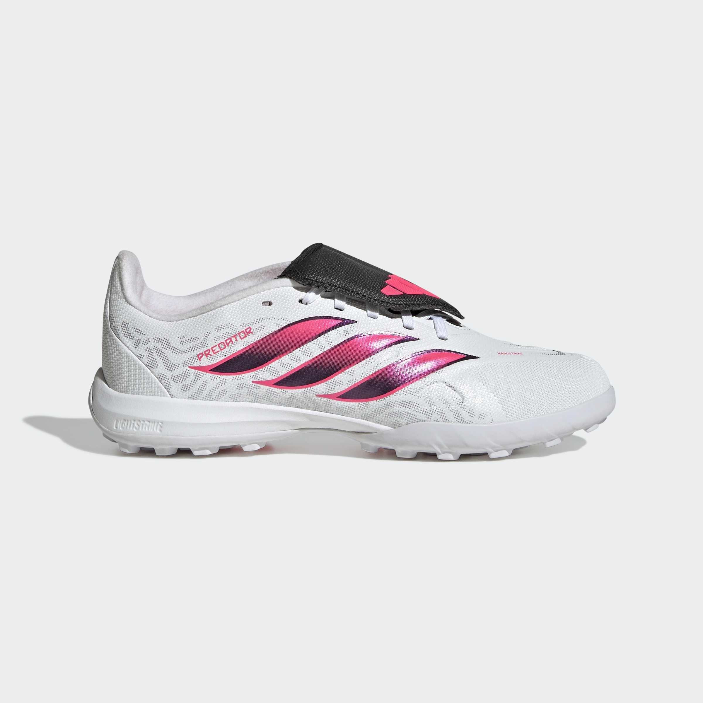 Kids Unisex Predator League Fold- Over Tongue Turf Football Boots, White