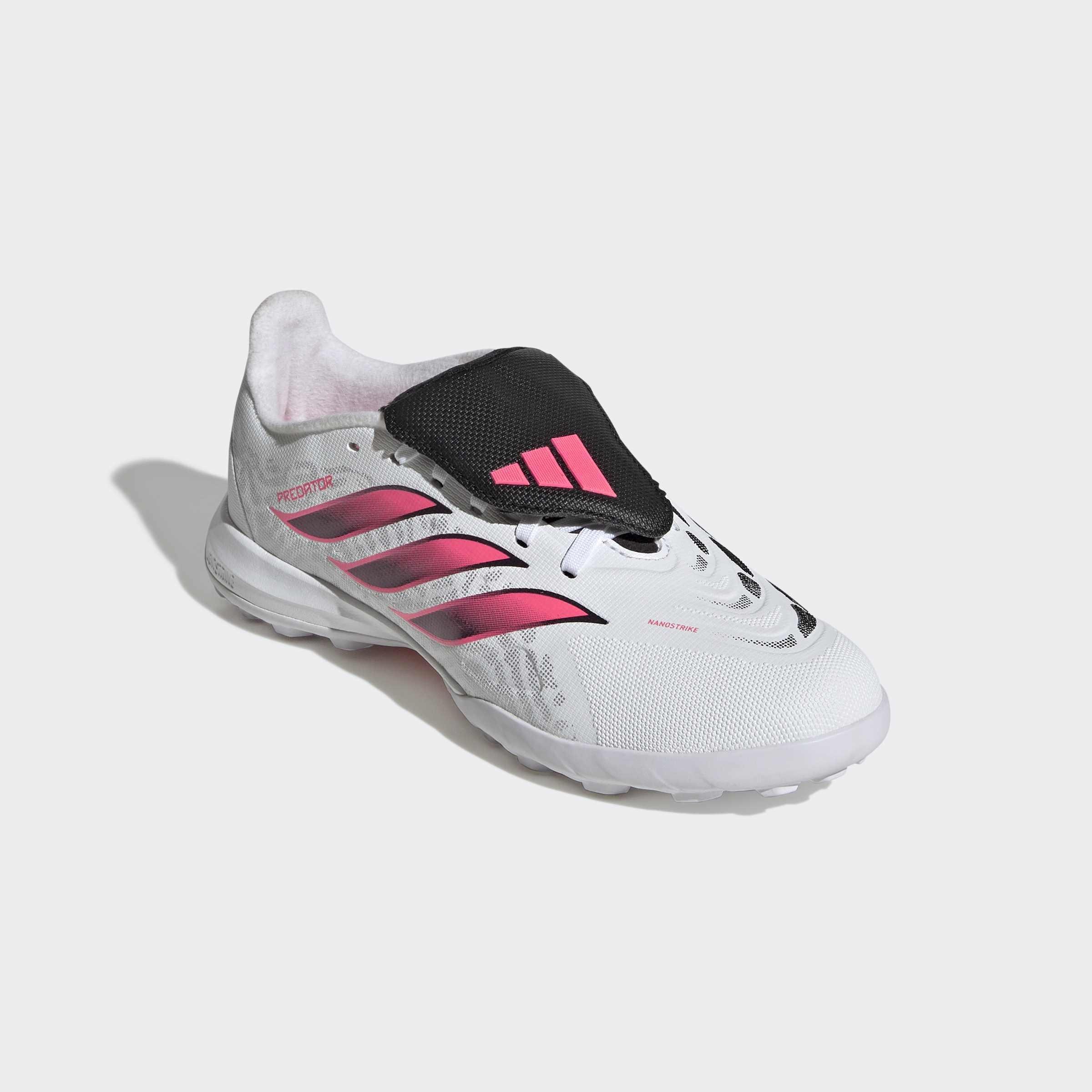 Kids Unisex Predator League Fold- Over Tongue Turf Football Boots, White, A701_ONE, large image number 2