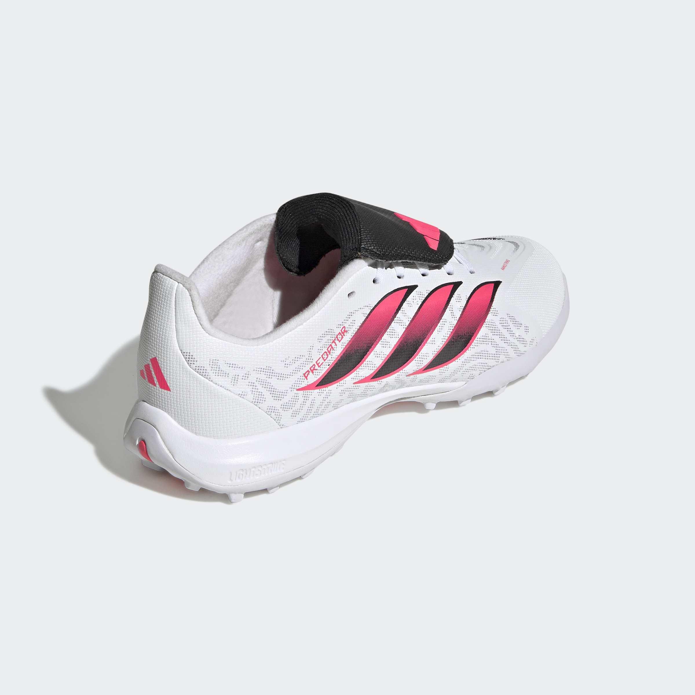 Kids Unisex Predator League Fold- Over Tongue Turf Football Boots, White, A701_ONE, large image number 3