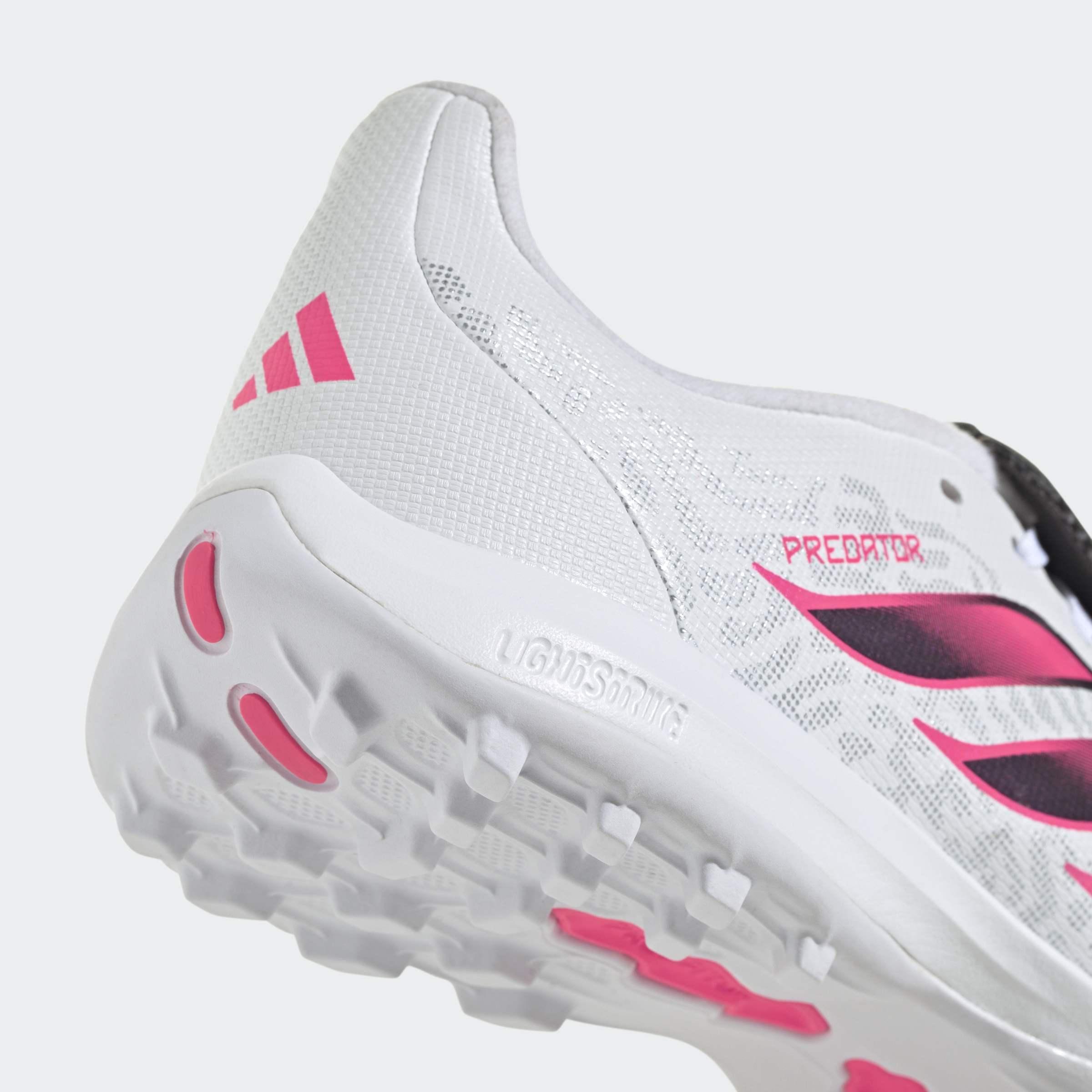 Kids Unisex Predator League Fold- Over Tongue Turf Football Boots, White, A701_ONE, large image number 5