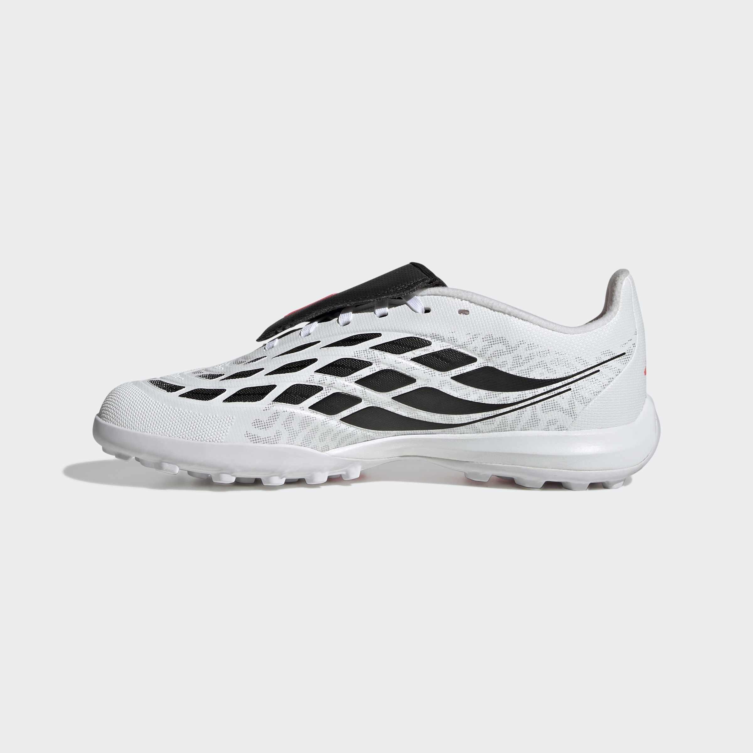 Kids Unisex Predator League Fold- Over Tongue Turf Football Boots, White, A701_ONE, large image number 9