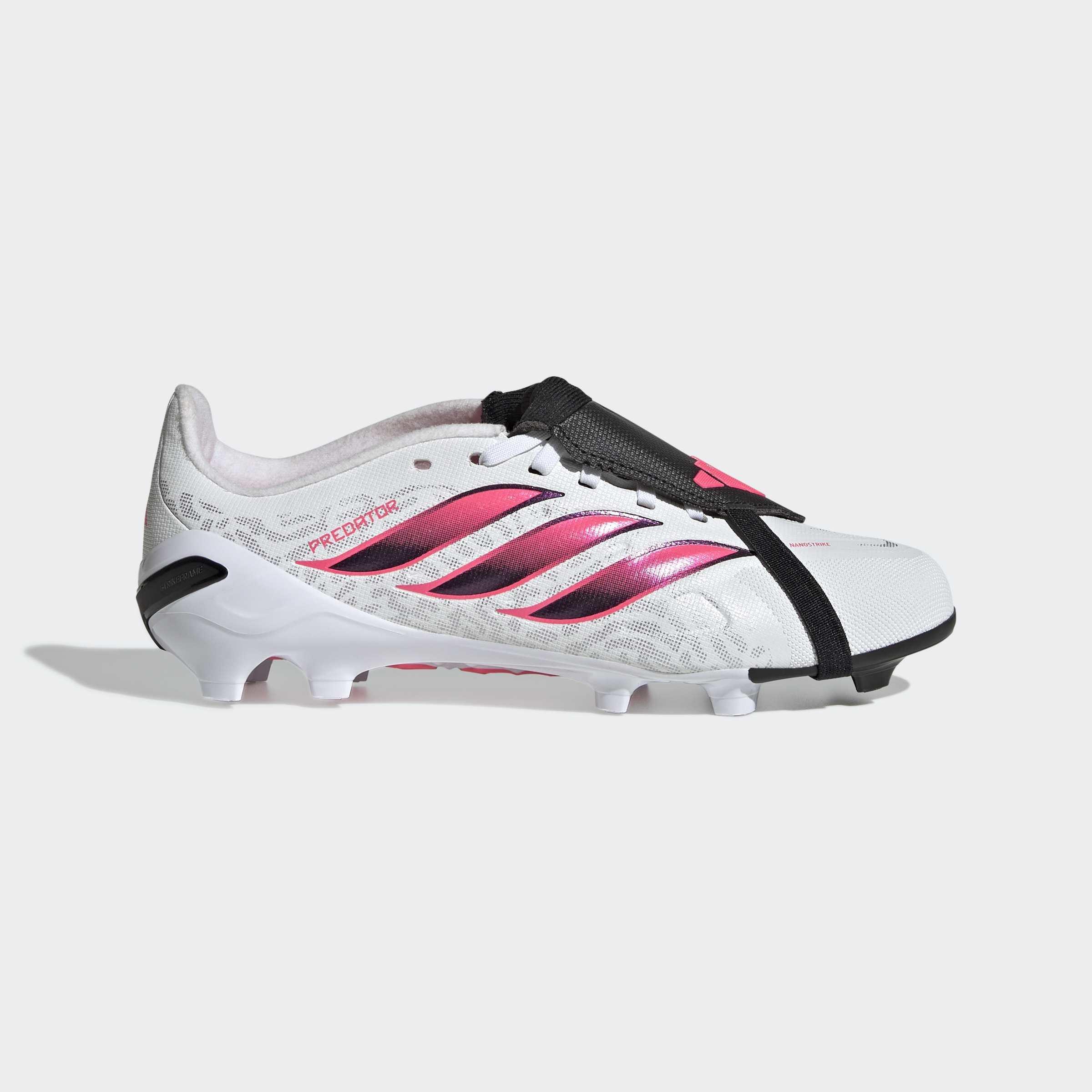 Kids Unisex Predator League Fold-Over Tongue Firm Ground Football Boots, White