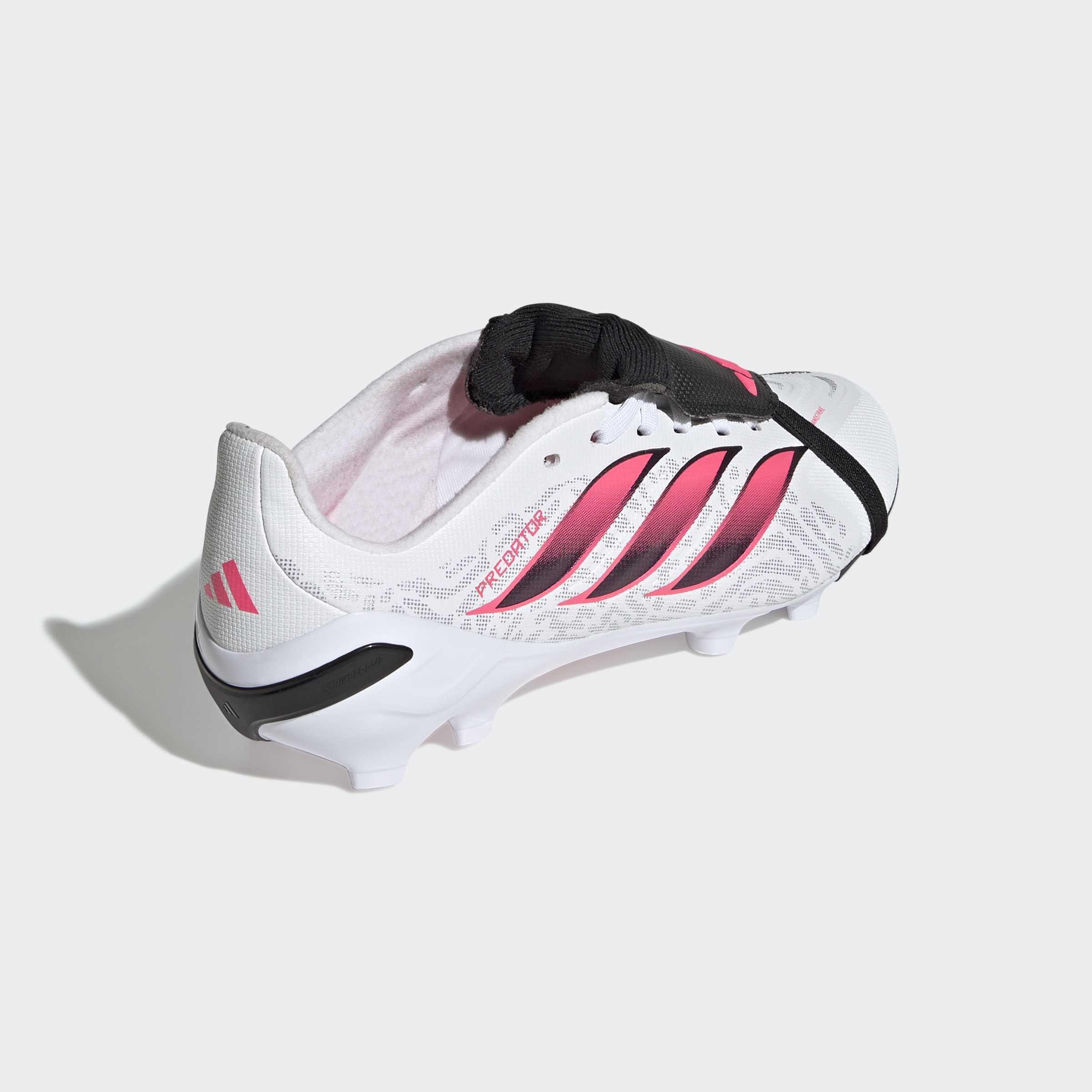 Kids Unisex Predator League Fold-Over Tongue Firm Ground Football Boots, White, A701_ONE, large image number 3