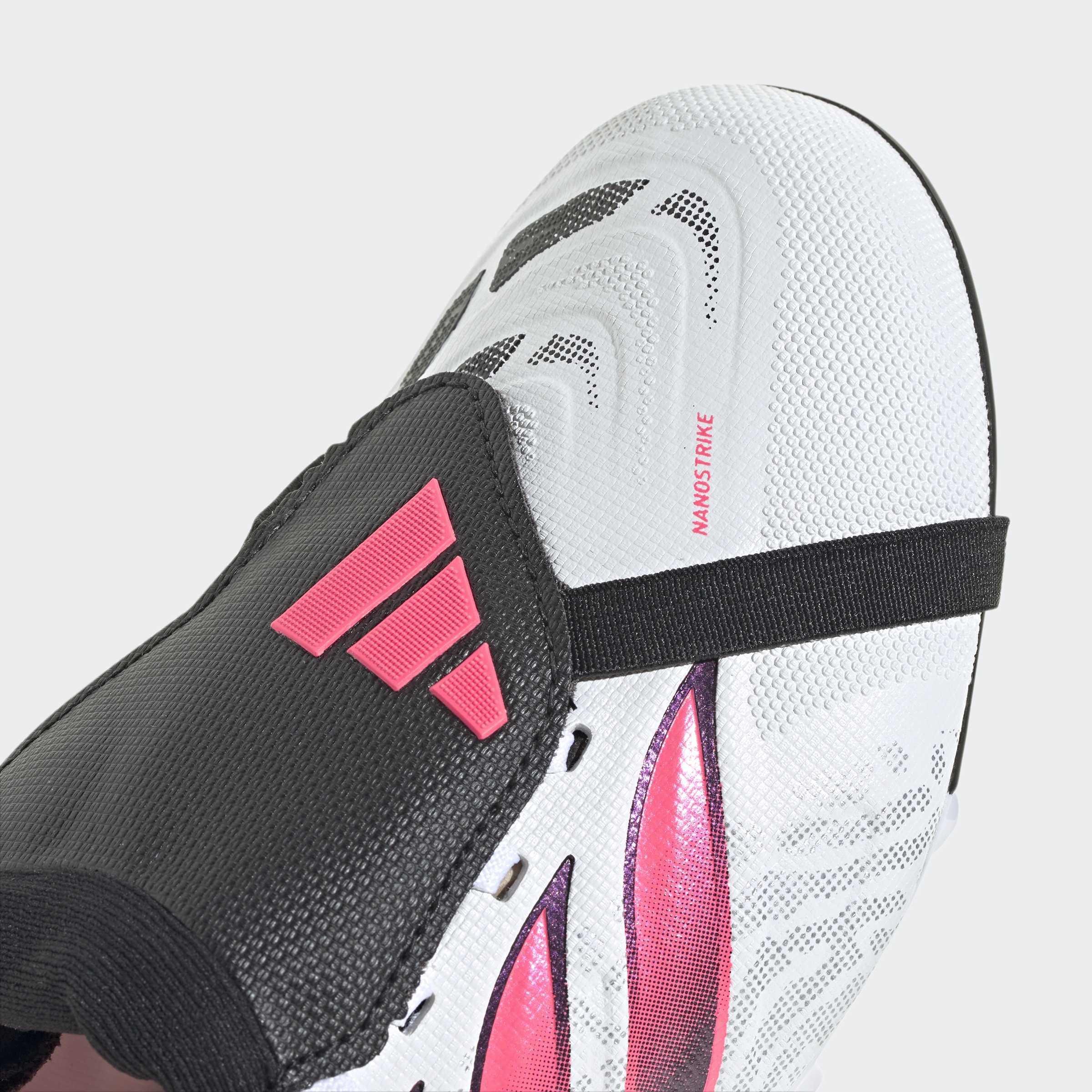 Kids Unisex Predator League Fold-Over Tongue Firm Ground Football Boots, White, A701_ONE, large image number 4