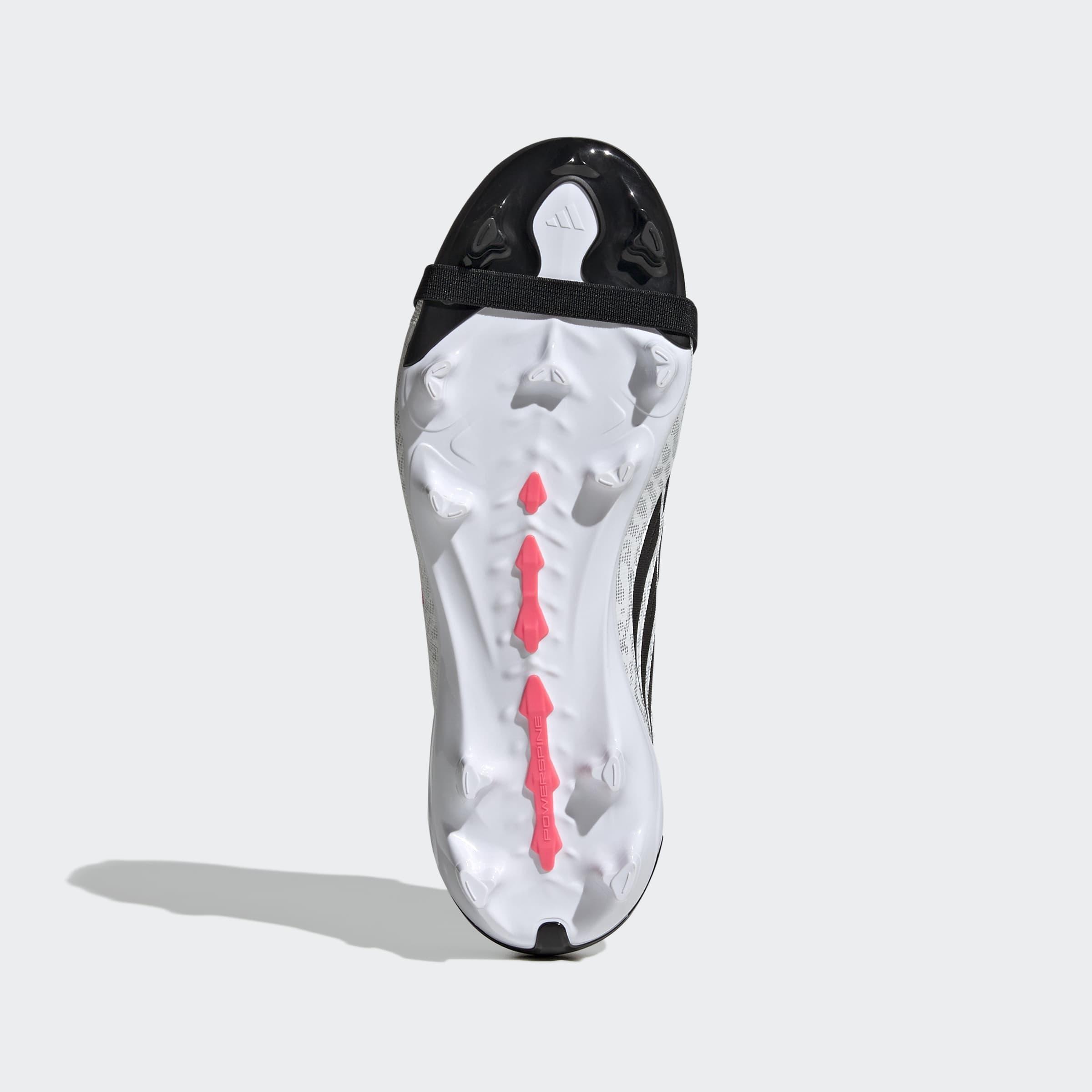 Kids Unisex Predator League Fold-Over Tongue Firm Ground Football Boots, White, A701_ONE, large image number 6