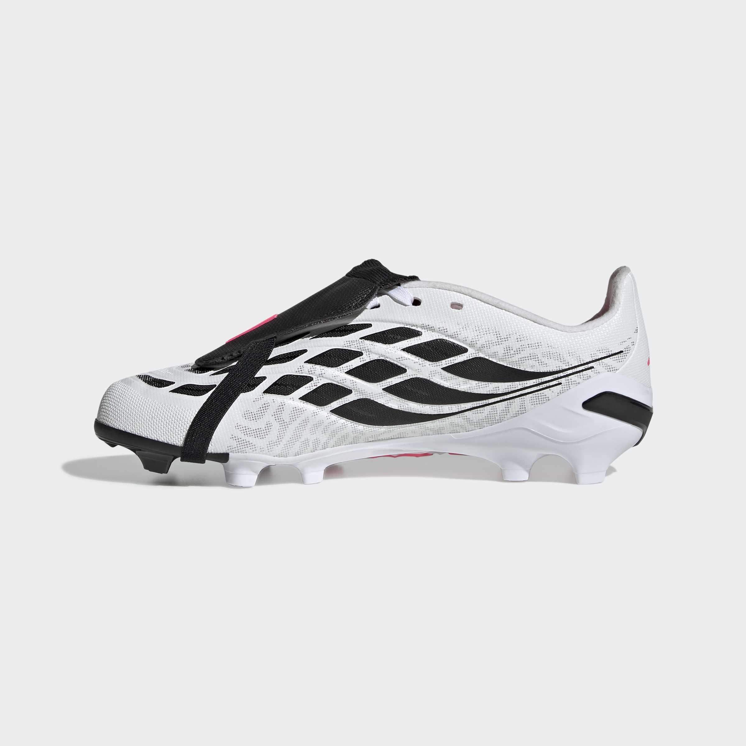 Kids Unisex Predator League Fold-Over Tongue Firm Ground Football Boots, White, A701_ONE, large image number 8