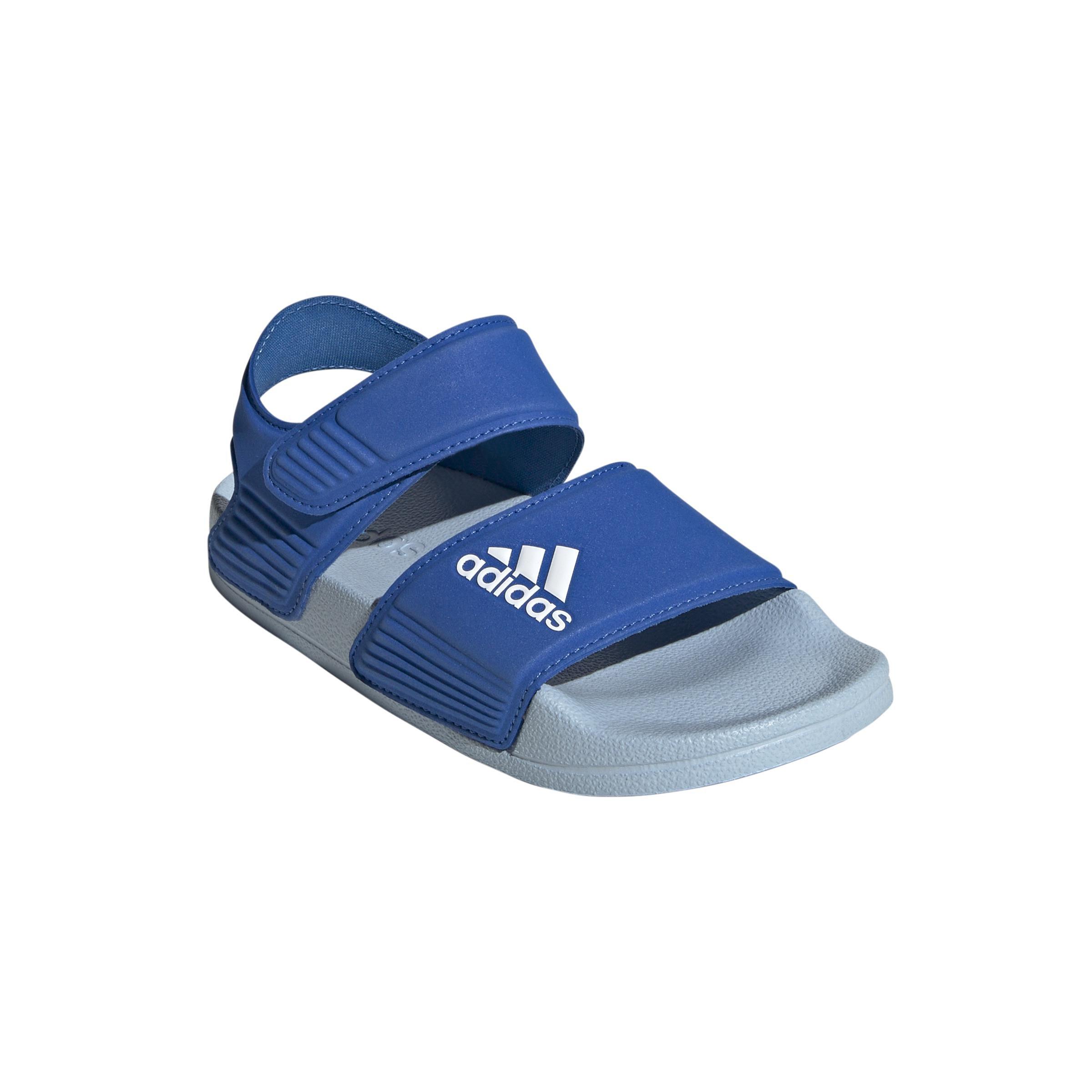 Unisex Kids Adilette Sandals, Blue, A701_ONE, large image number 2