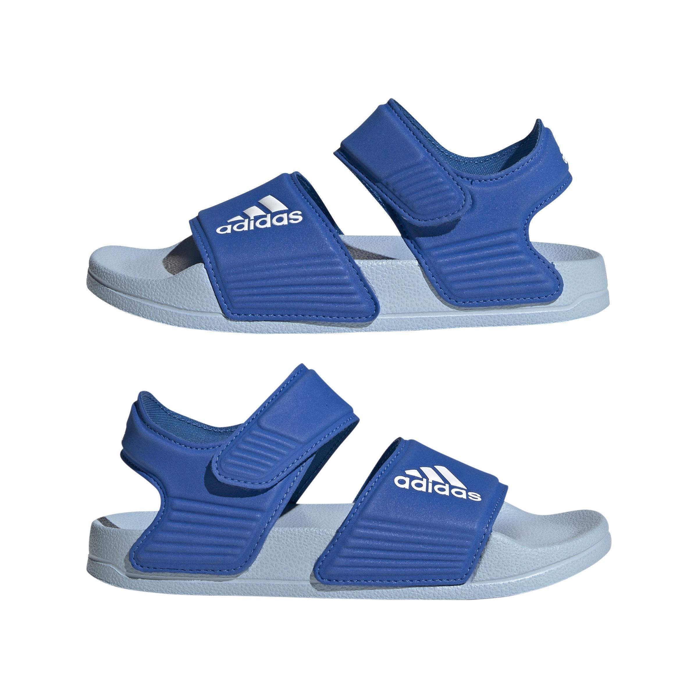 Unisex Kids Adilette Sandals, Blue, A701_ONE, large image number 7