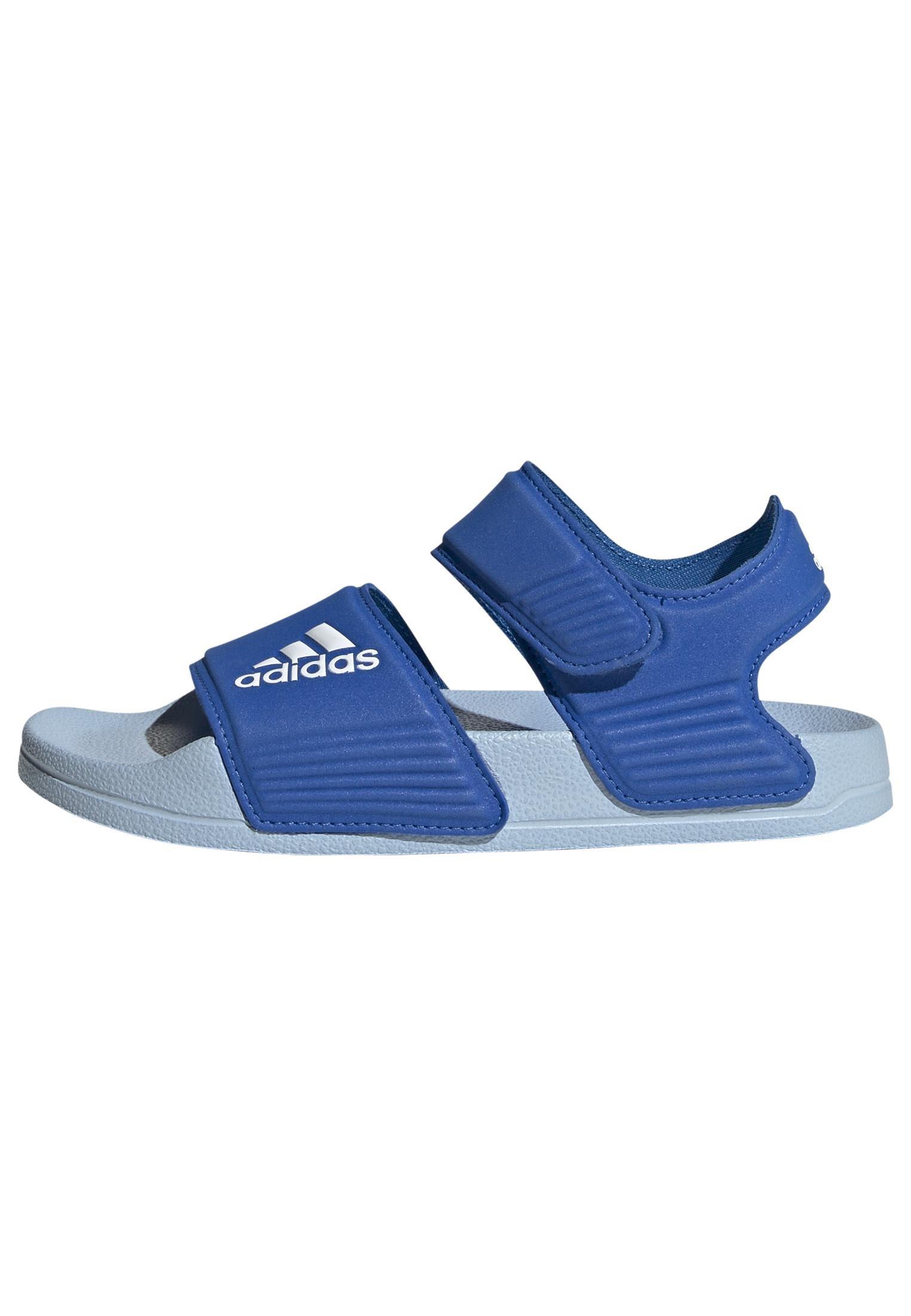 Unisex Kids Adilette Sandals, Blue, A701_ONE, large image number 9