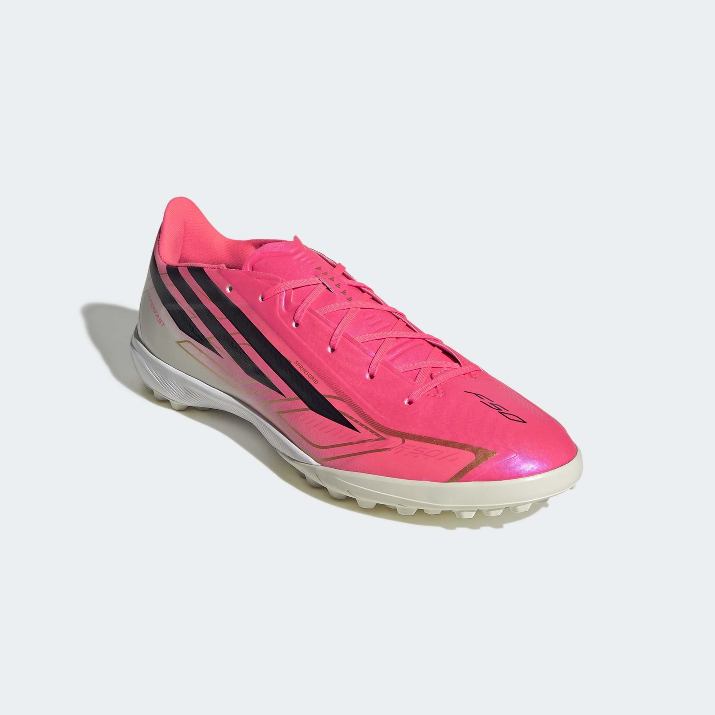 Unisex F50 HYPERFAST LEAGUE Turf Football Shoes, Pink, A701_ONE, large image number 2