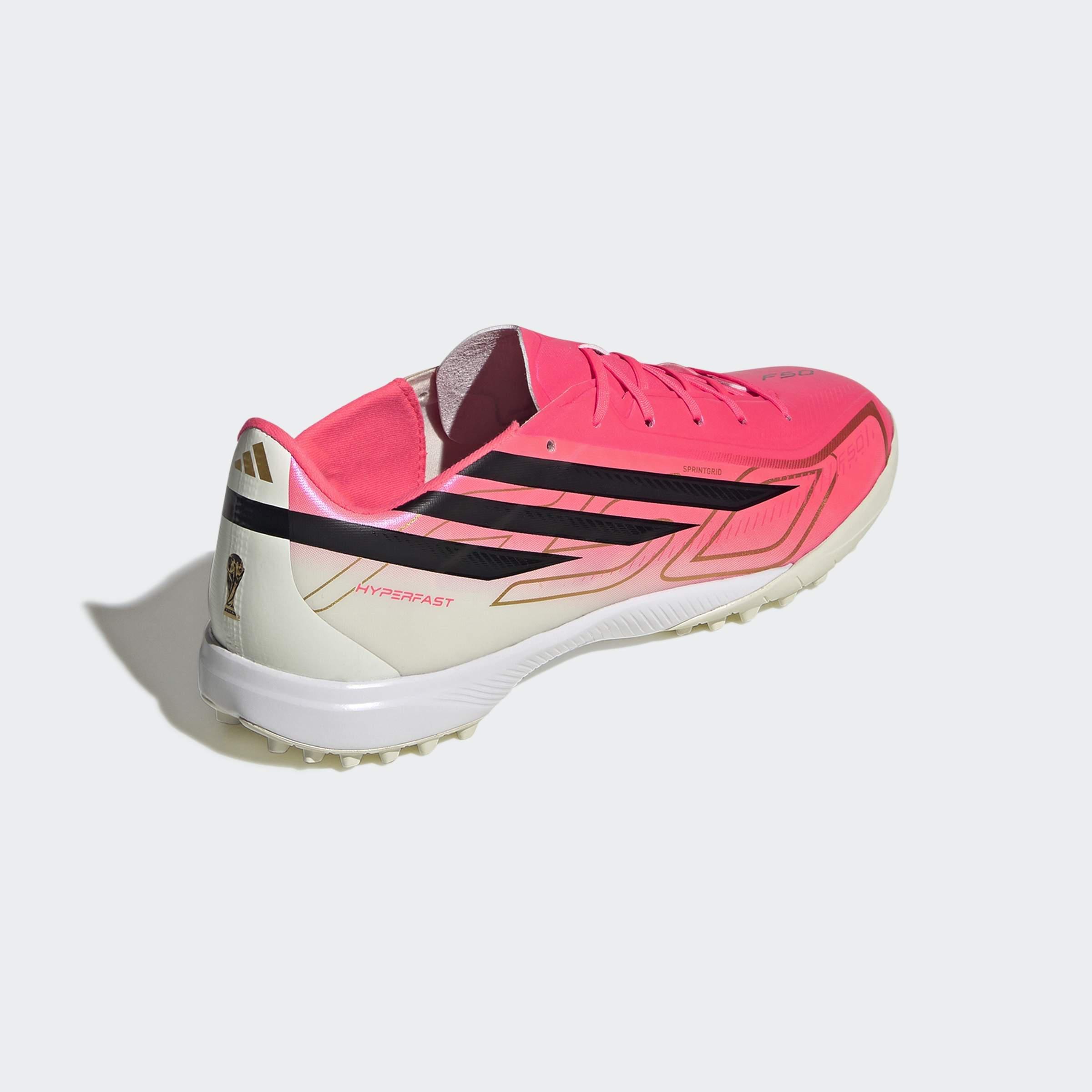Unisex F50 HYPERFAST LEAGUE Turf Football Shoes, Pink, A701_ONE, large image number 3
