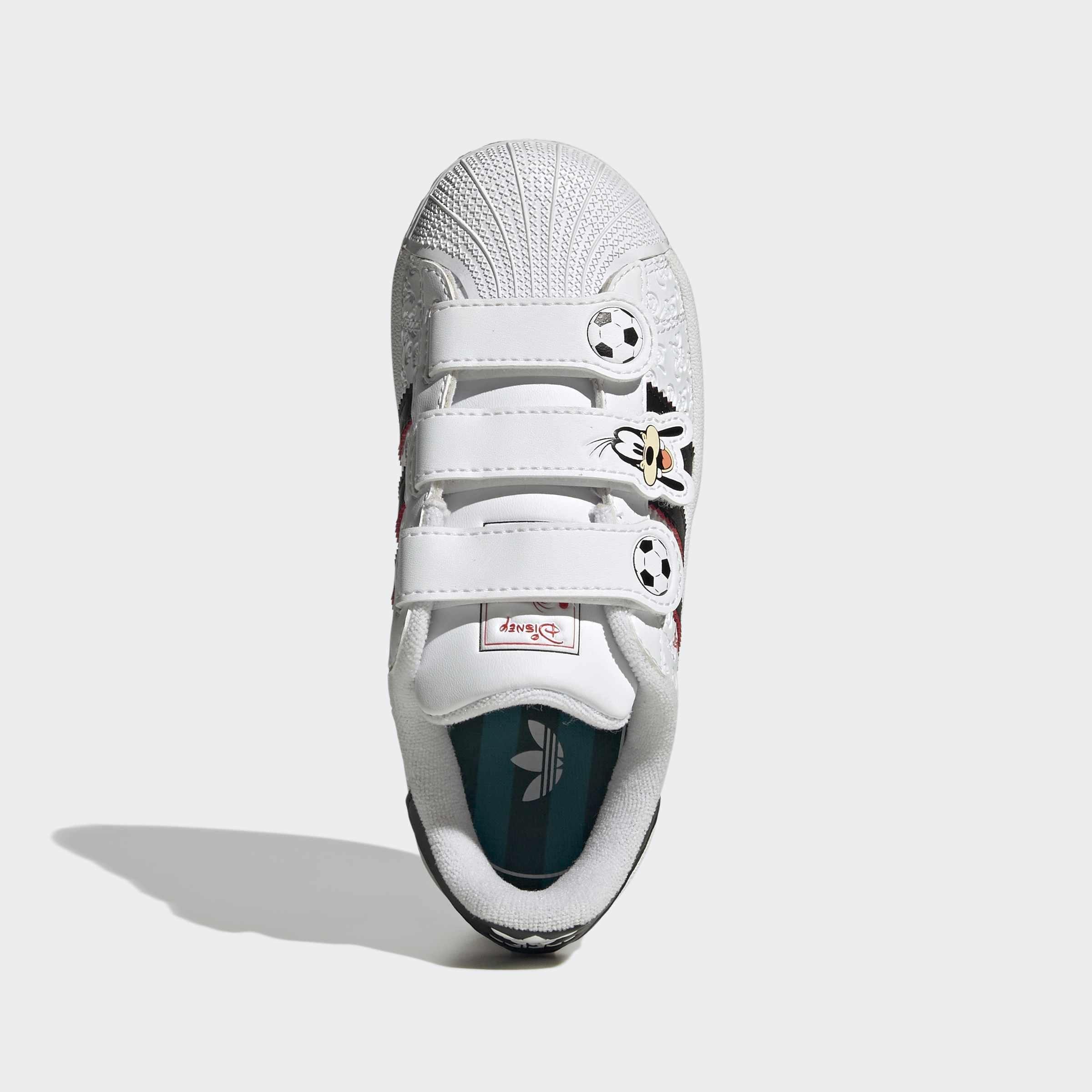 Kids Unisex adidas Disney Superstar II Comfort Closure Shoes, White