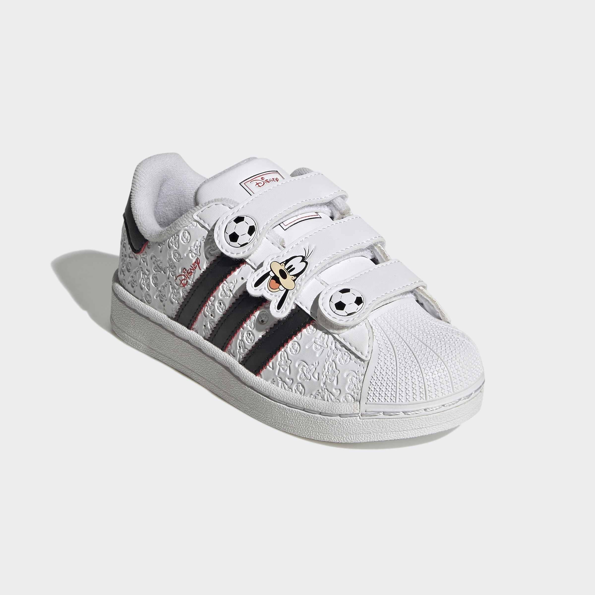Kids Unisex adidas Disney Superstar II Comfort Closure Shoes, White, A701_ONE, large image number 2