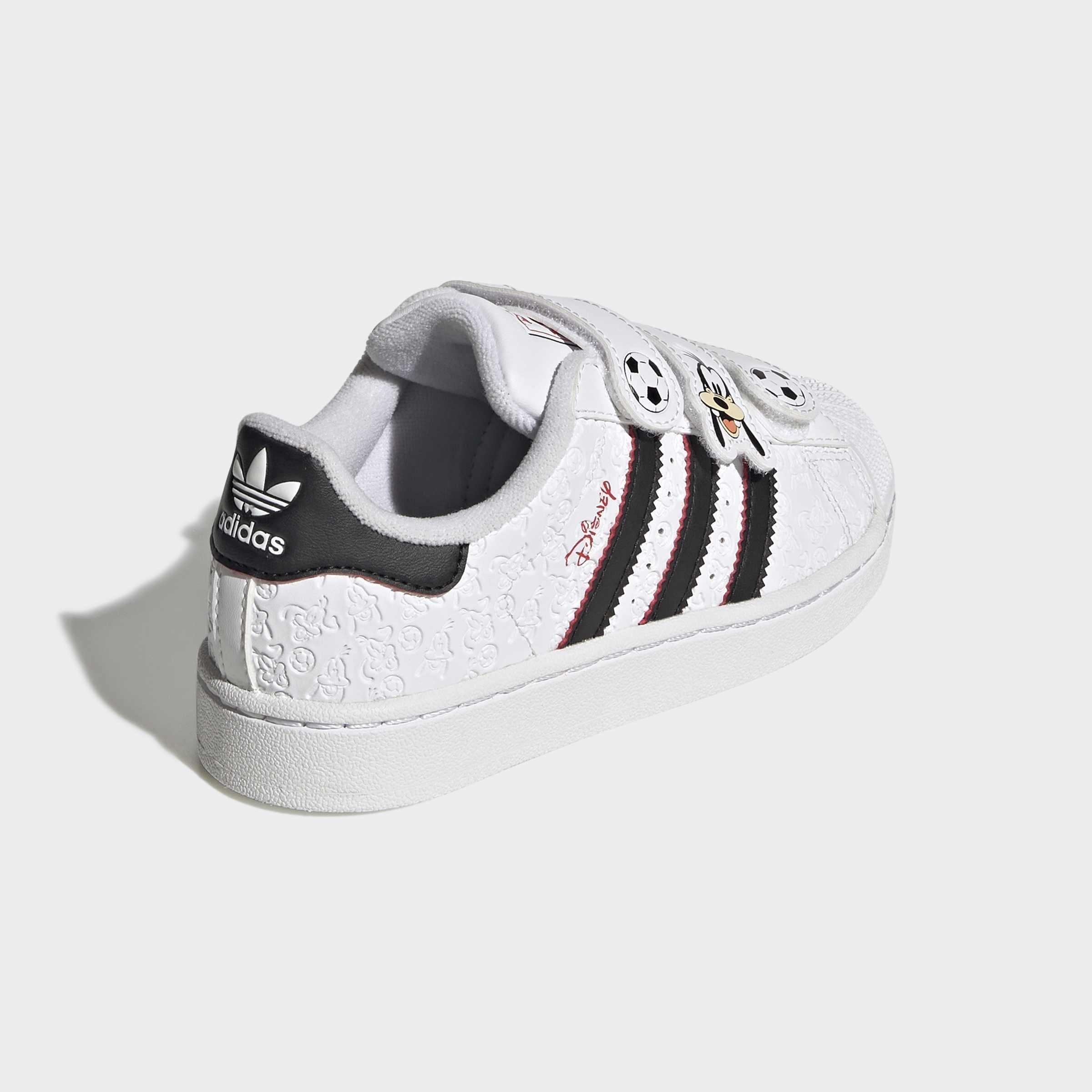Kids Unisex adidas Disney Superstar II Comfort Closure Shoes, White, A701_ONE, large image number 3