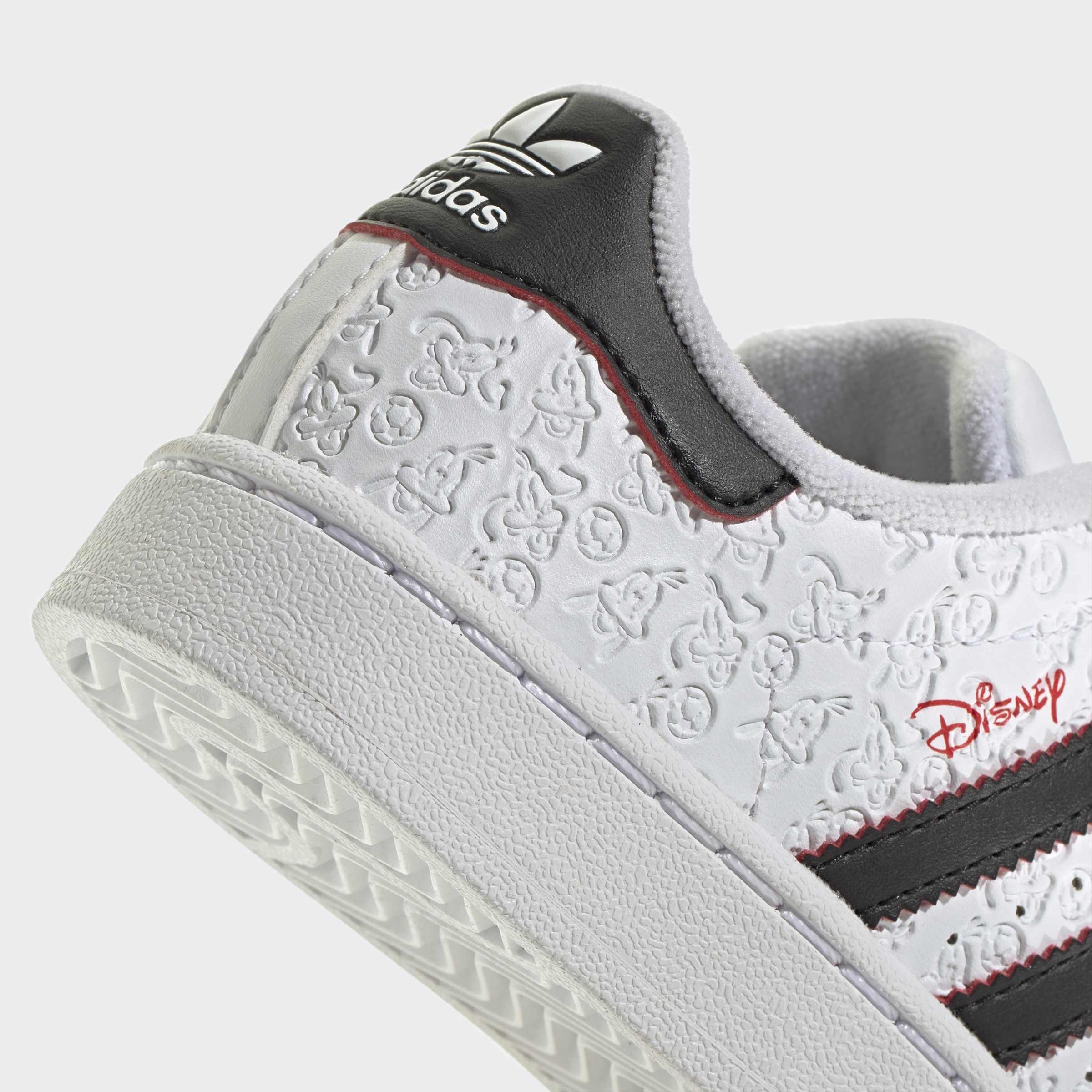 Kids Unisex adidas Disney Superstar II Comfort Closure Shoes, White, A701_ONE, large image number 4