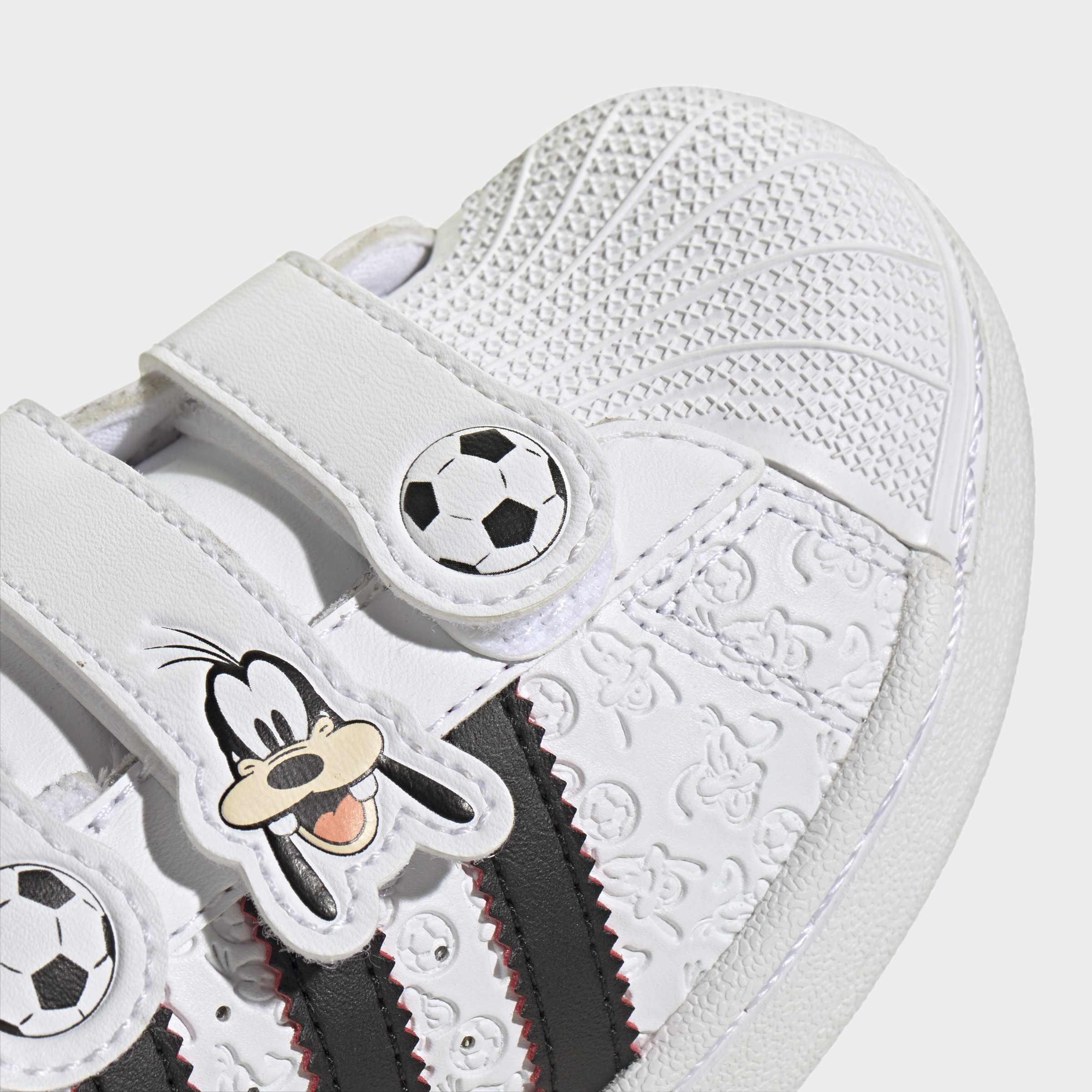 Kids Unisex adidas Disney Superstar II Comfort Closure Shoes, White, A701_ONE, large image number 5