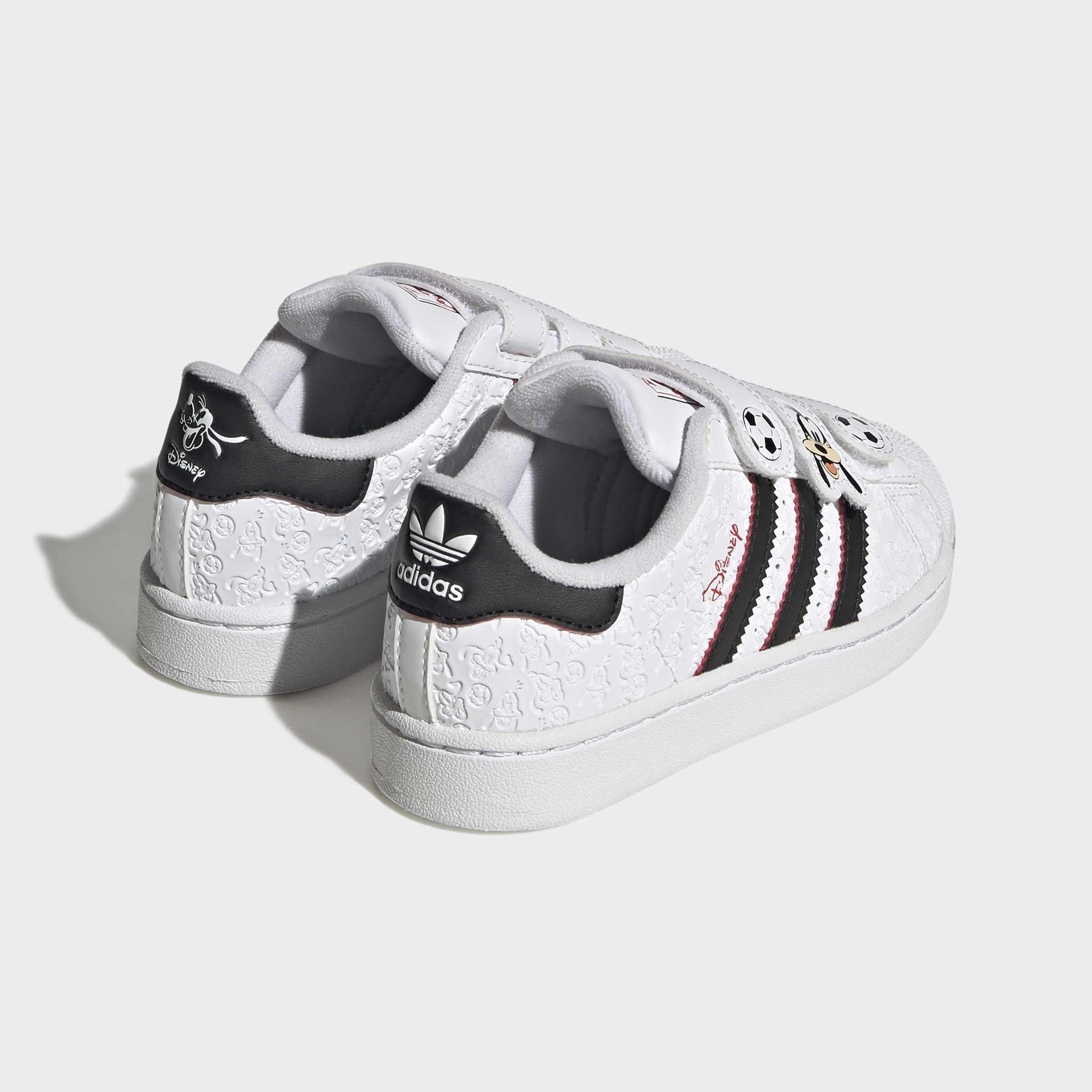 Kids Unisex adidas Disney Superstar II Comfort Closure Shoes, White, A701_ONE, large image number 9