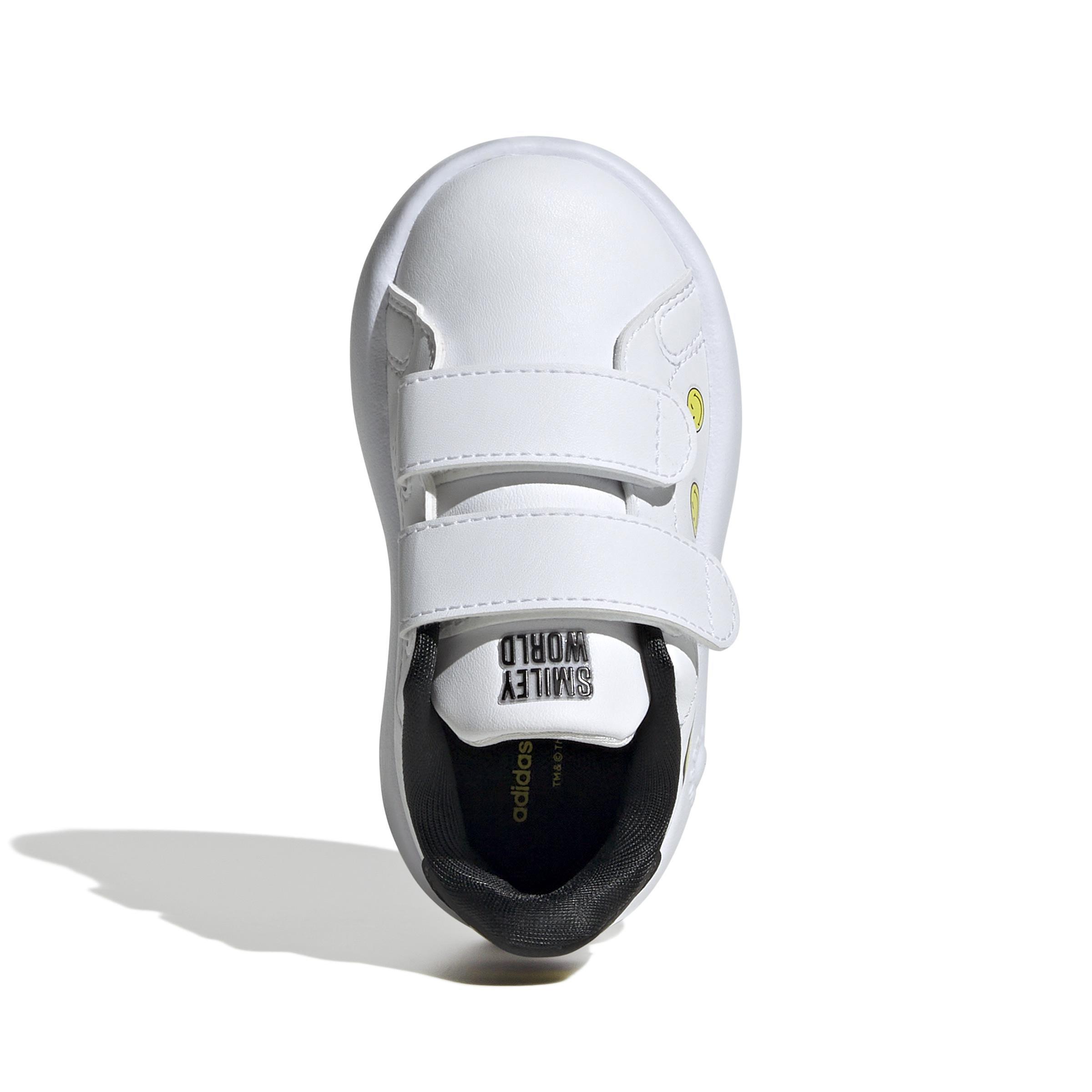 Unisex Kids adidas Smiley Advantage Shoes, White, , large image number 1
