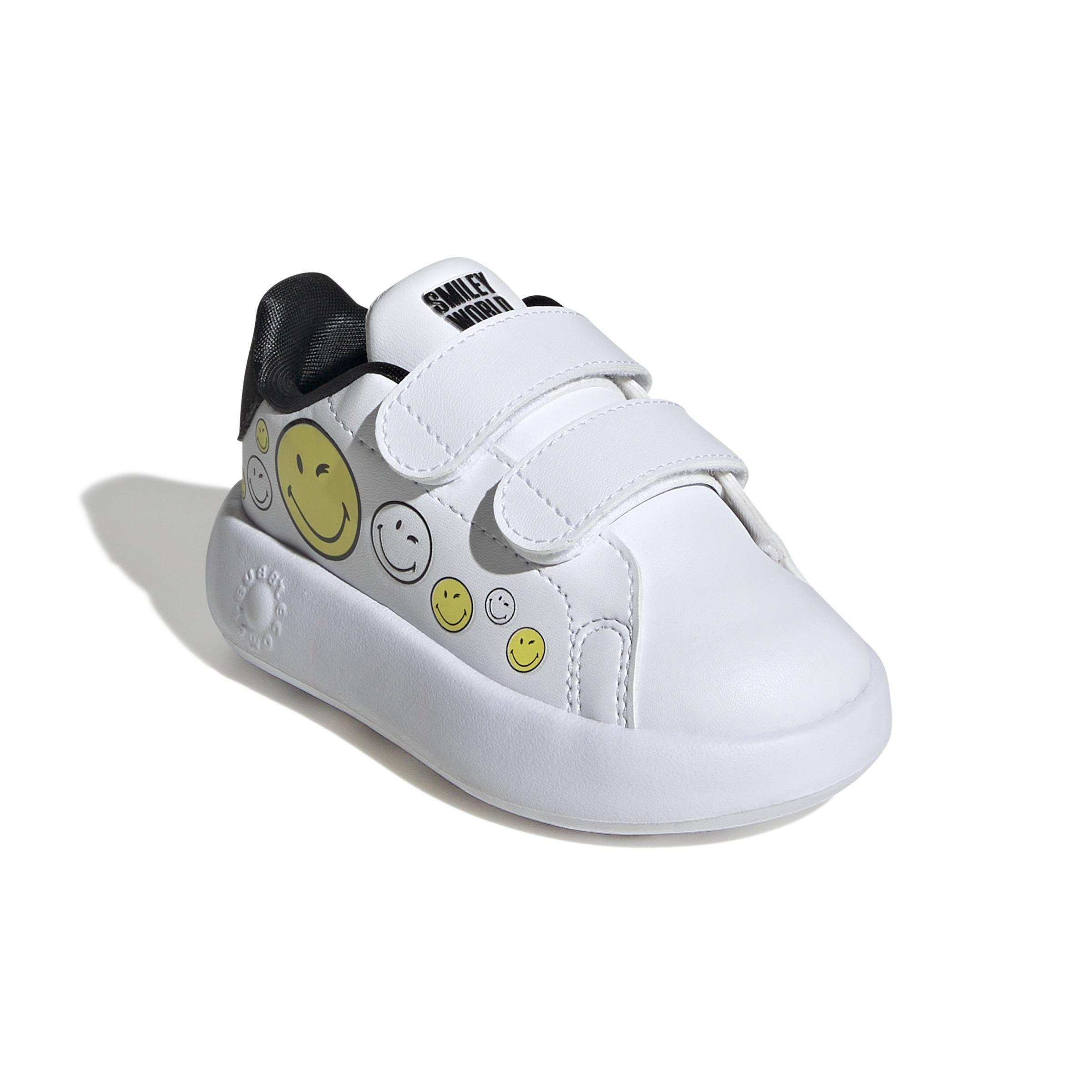 Unisex adidas Smiley Advantage Shoes Kids, White, A701_ONE, large image number 2