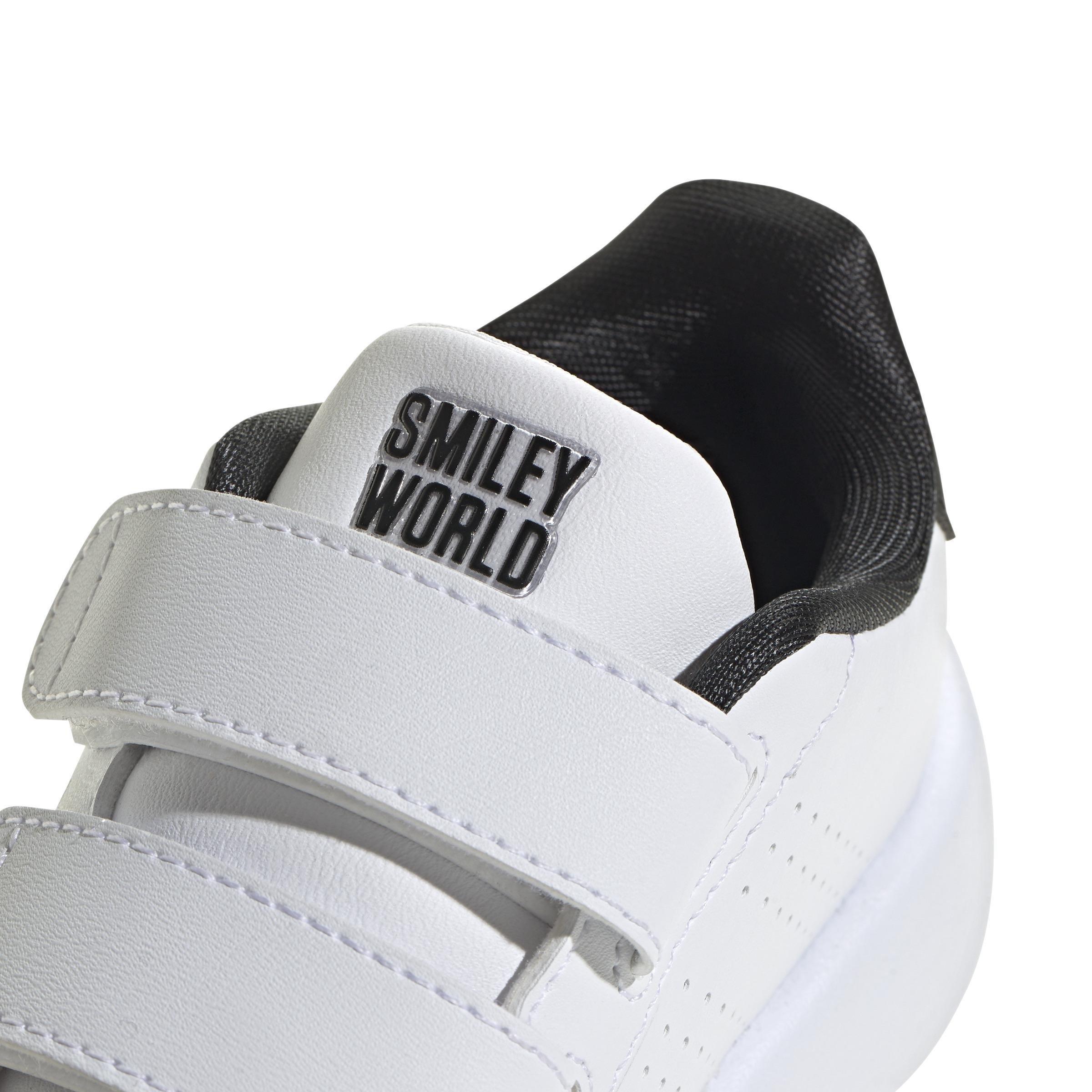 Unisex Kids adidas Smiley Advantage Shoes, White, , large image number 4